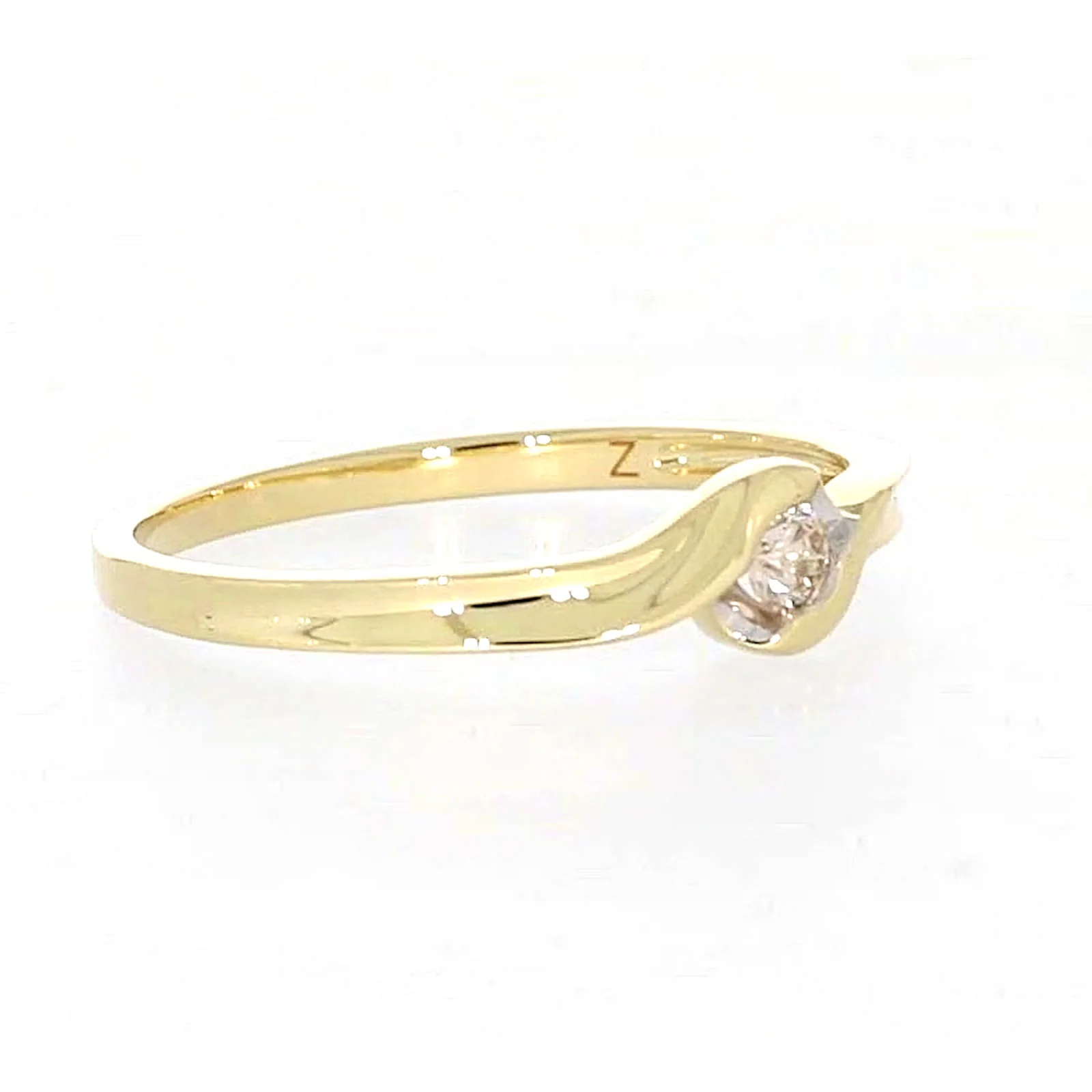 9ct Yellow Gold Round Brilliant Cut with 0.08 CARAT tw of Diamonds Ring - Image 65
