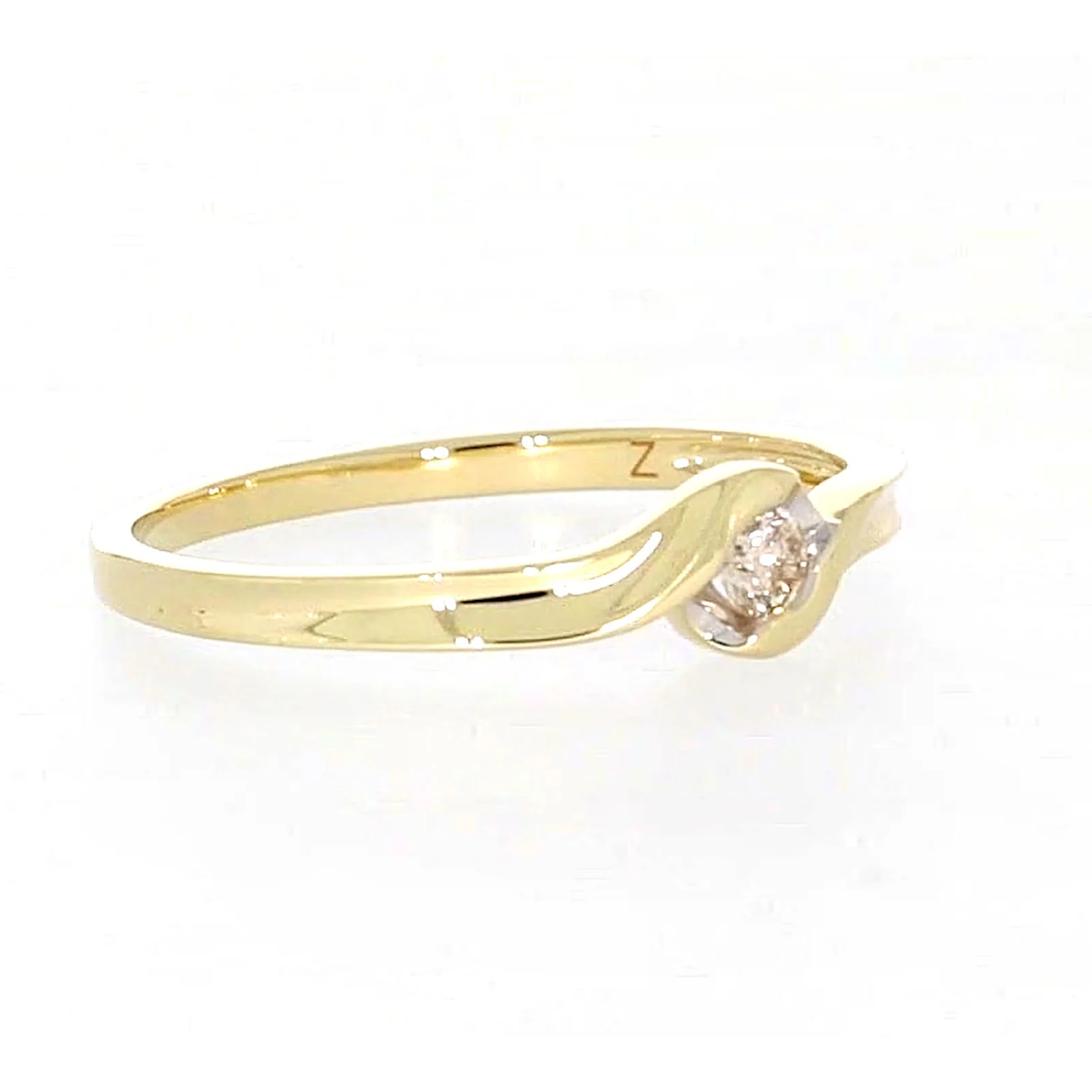 9ct Yellow Gold Round Brilliant Cut with 0.08 CARAT tw of Diamonds Ring - Image 66