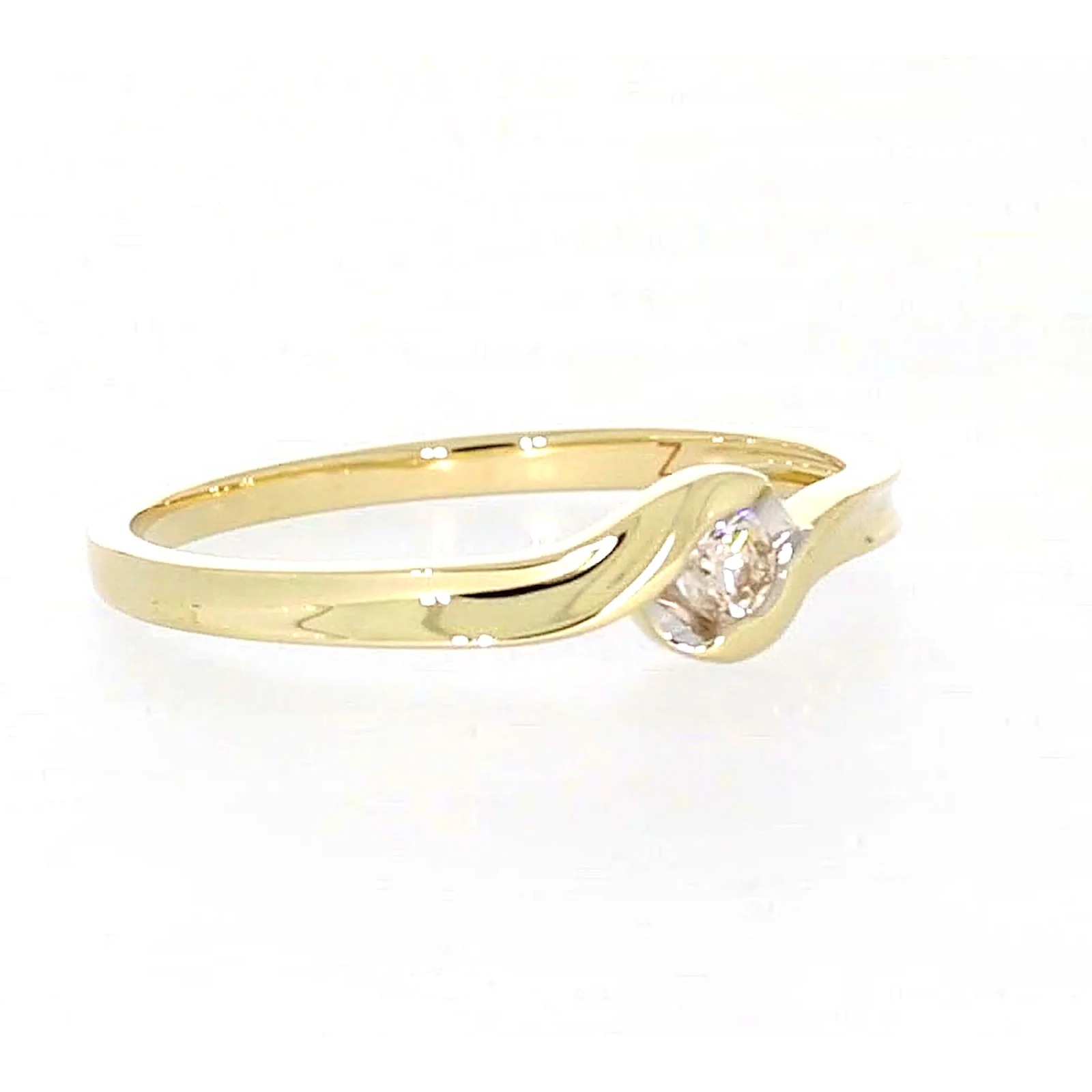 9ct Yellow Gold Round Brilliant Cut with 0.08 CARAT tw of Diamonds Ring - Image 67