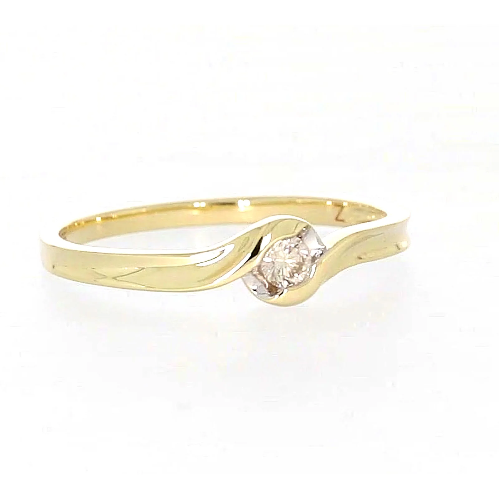 9ct Yellow Gold Round Brilliant Cut with 0.08 CARAT tw of Diamonds Ring - Image 70