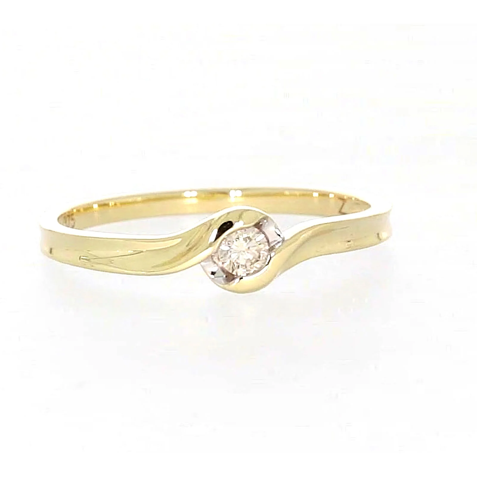 9ct Yellow Gold Round Brilliant Cut with 0.08 CARAT tw of Diamonds Ring - Image 72