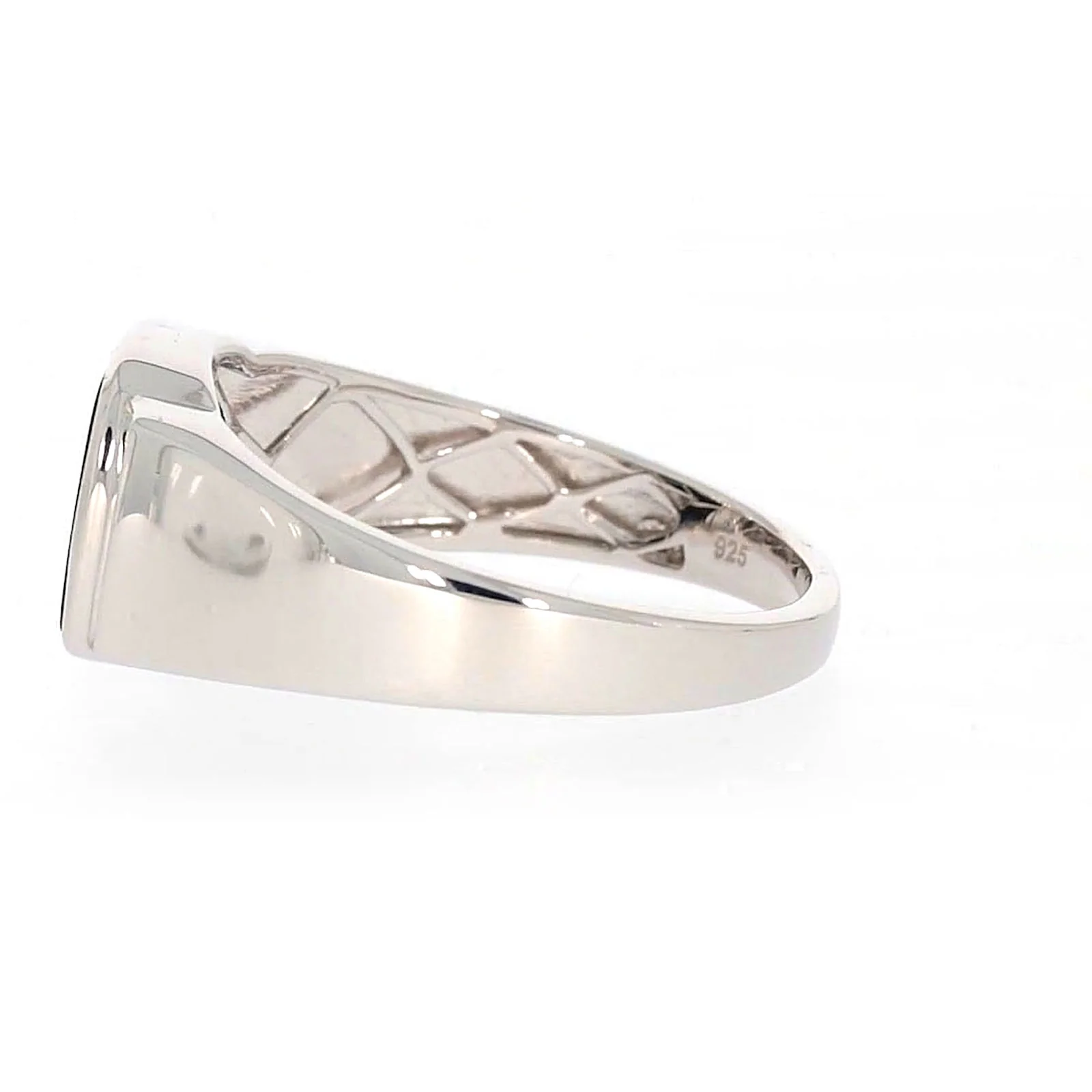 Sterling Silver 0.06 CARAT tw of Diamonds & Black Onyx Mens Ring - Image 21