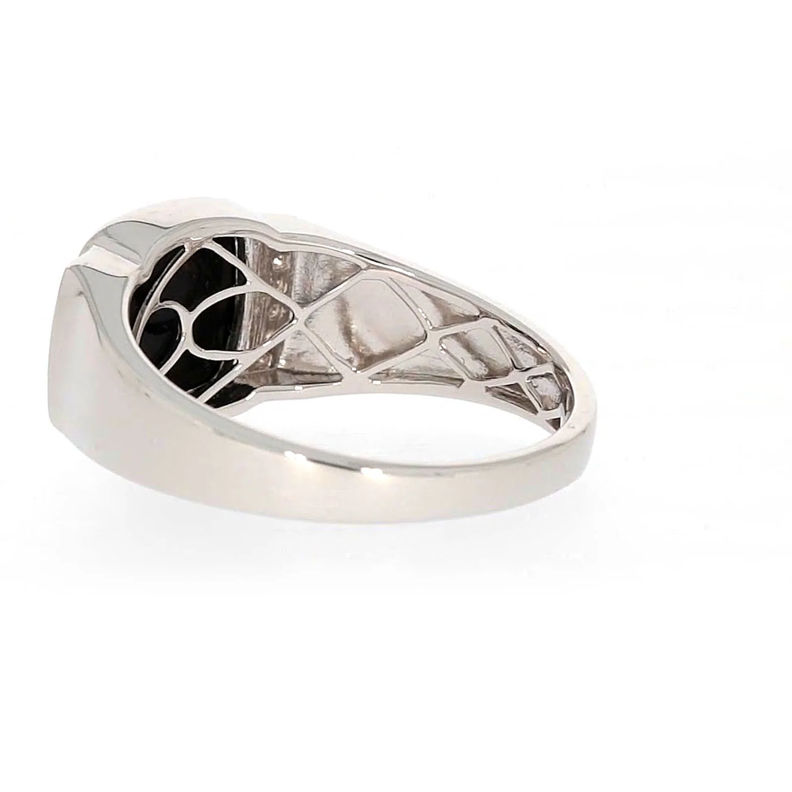 Sterling Silver 0.06 CARAT tw of Diamonds & Black Onyx Mens Ring - Image 29