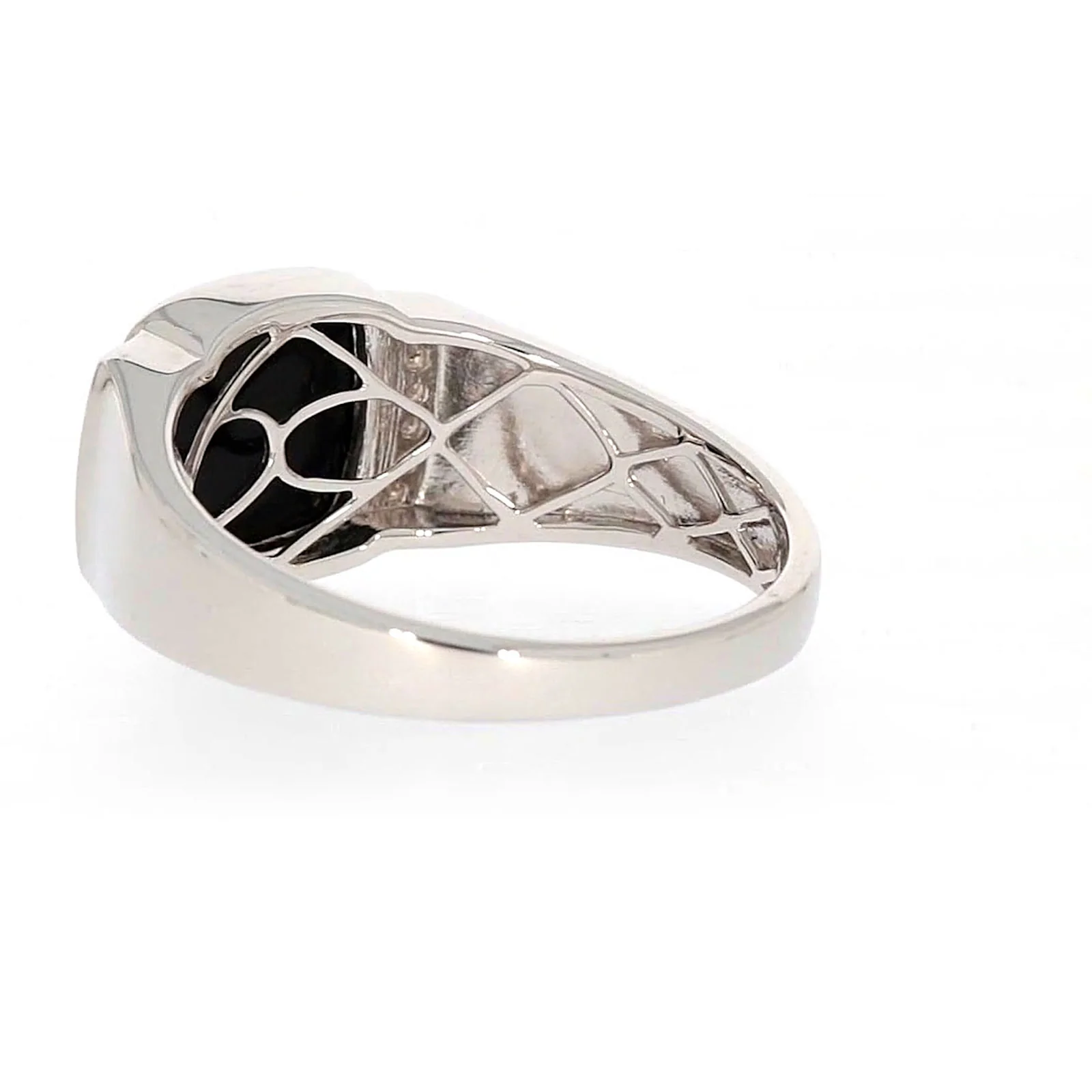Sterling Silver 0.06 CARAT tw of Diamonds & Black Onyx Mens Ring - Image 30