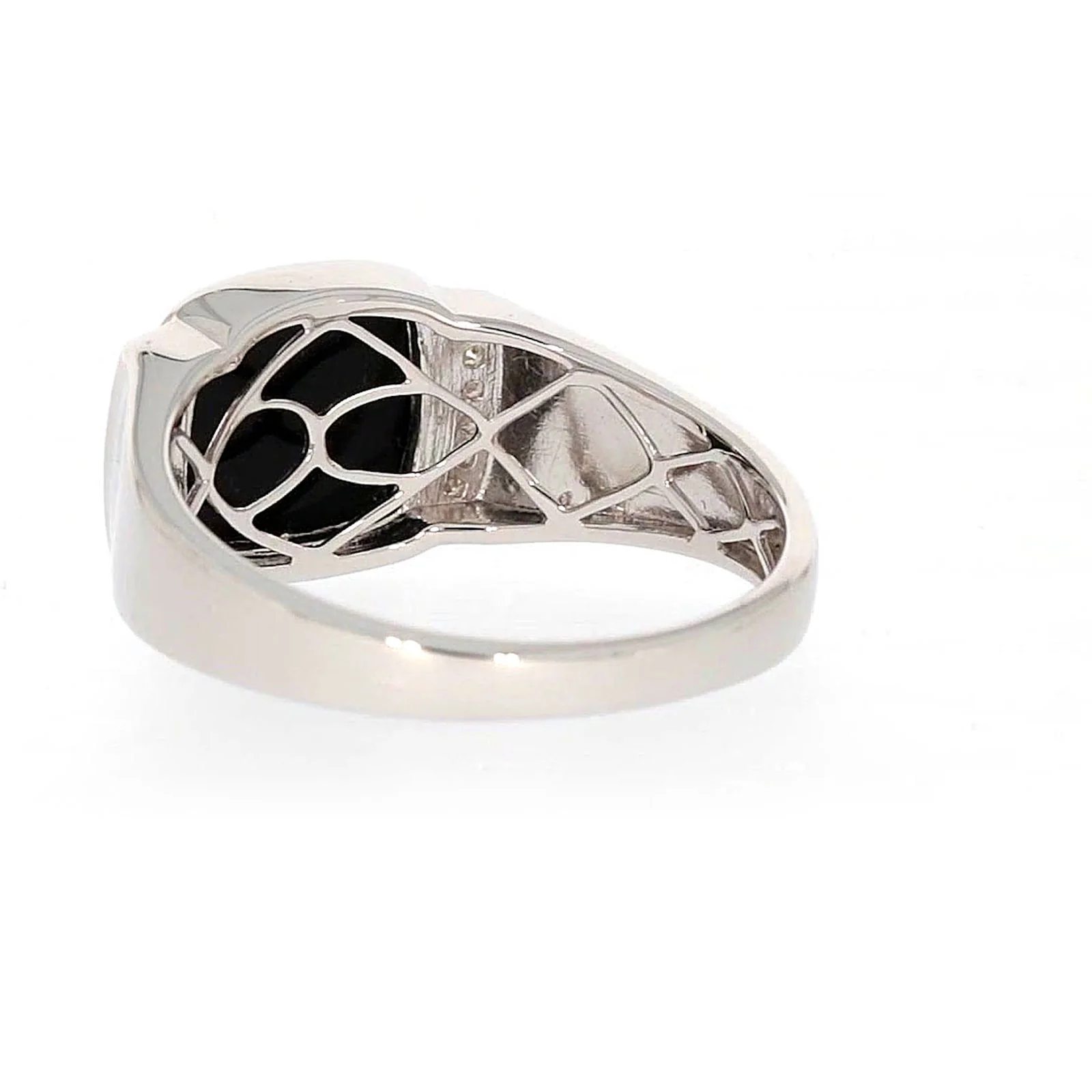 Sterling Silver 0.06 CARAT tw of Diamonds & Black Onyx Mens Ring - Image 32