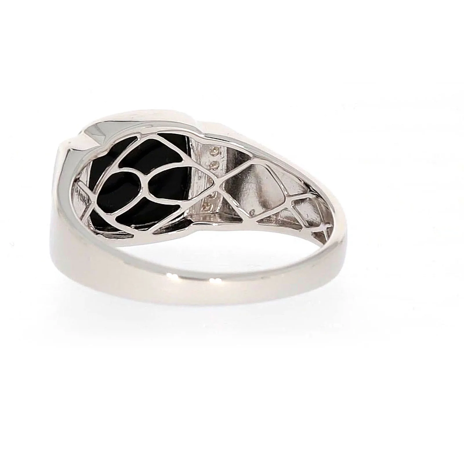 Sterling Silver 0.06 CARAT tw of Diamonds & Black Onyx Mens Ring - Image 33