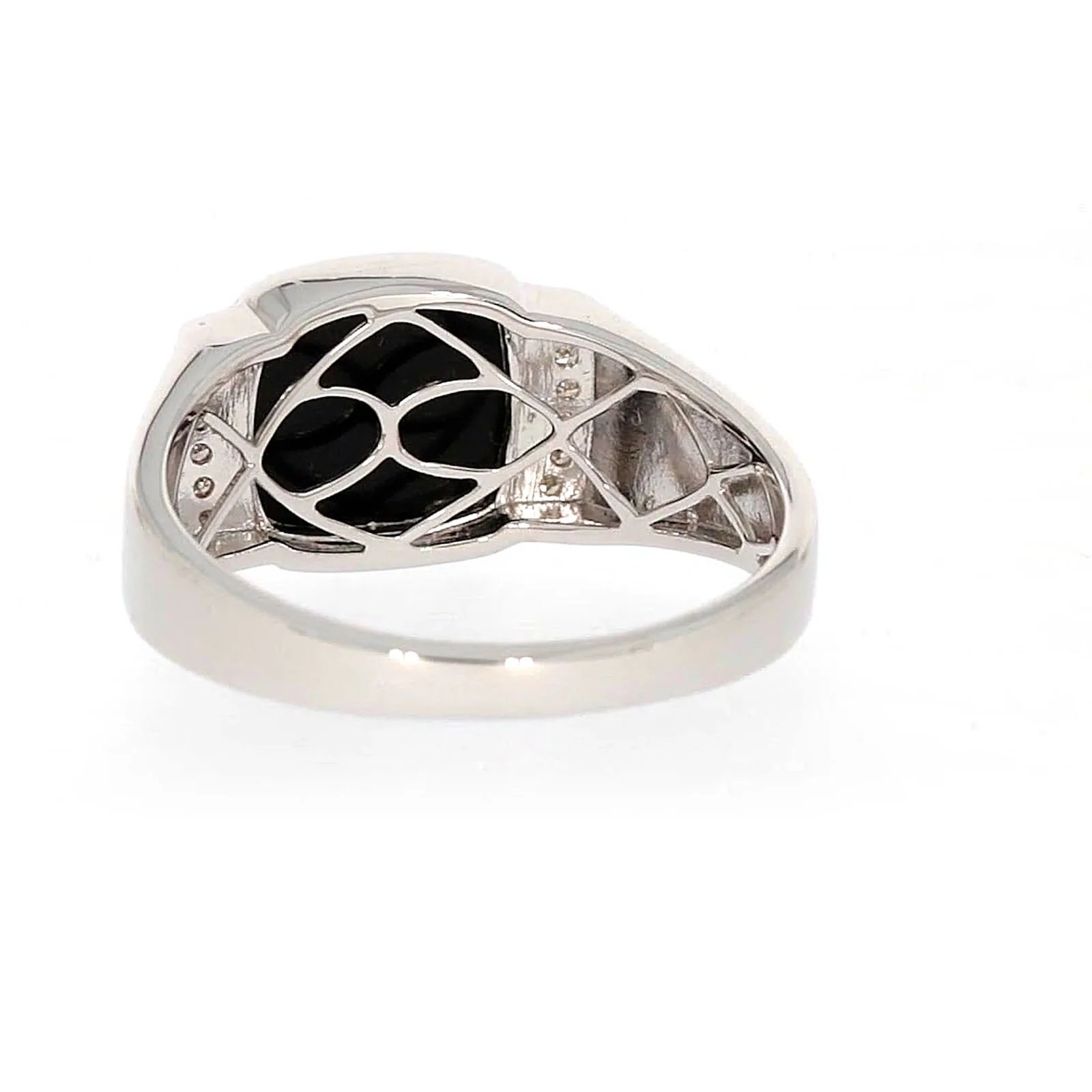 Sterling Silver 0.06 CARAT tw of Diamonds & Black Onyx Mens Ring - Image 35
