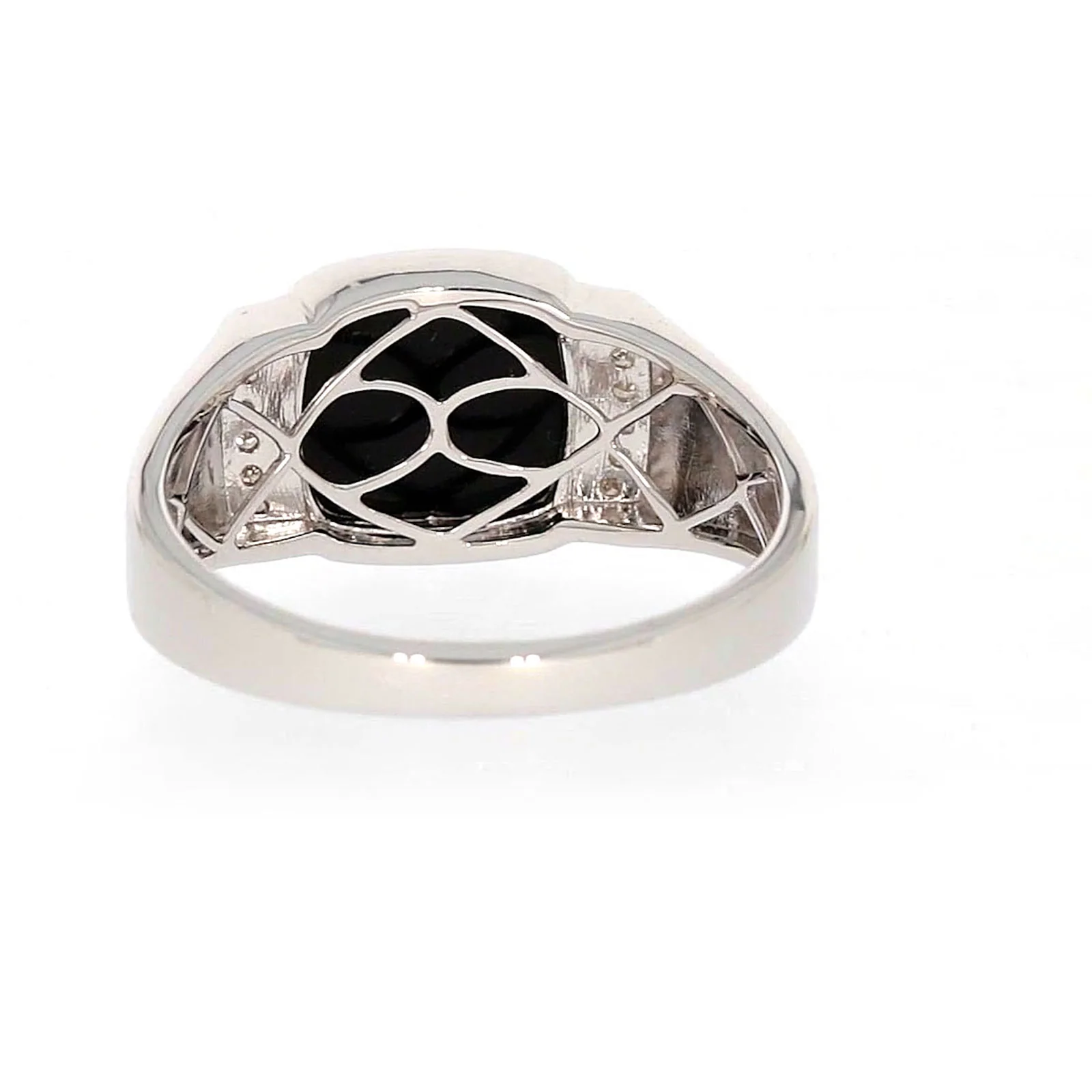 Sterling Silver 0.06 CARAT tw of Diamonds & Black Onyx Mens Ring - Image 37
