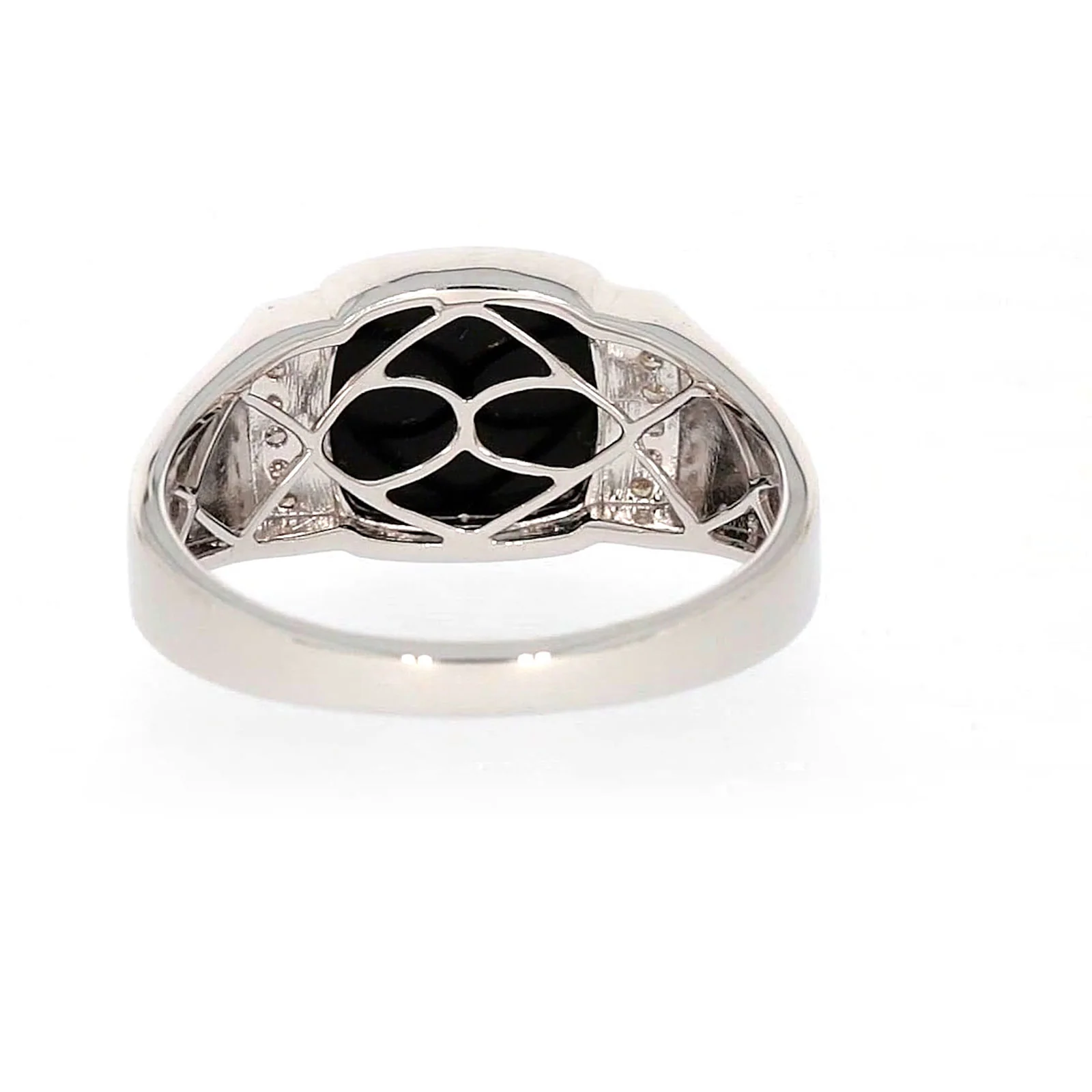 Sterling Silver 0.06 CARAT tw of Diamonds & Black Onyx Mens Ring - Image 38