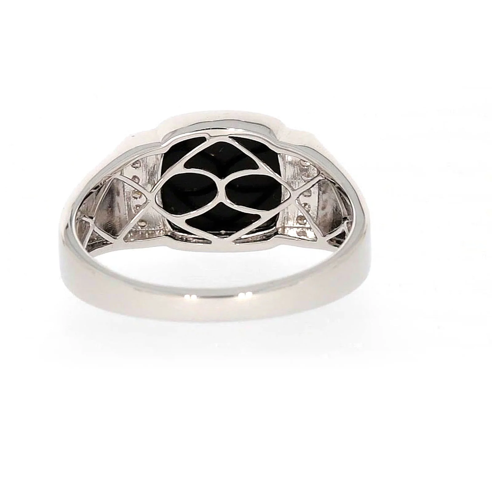 Sterling Silver 0.06 CARAT tw of Diamonds & Black Onyx Mens Ring - Image 39