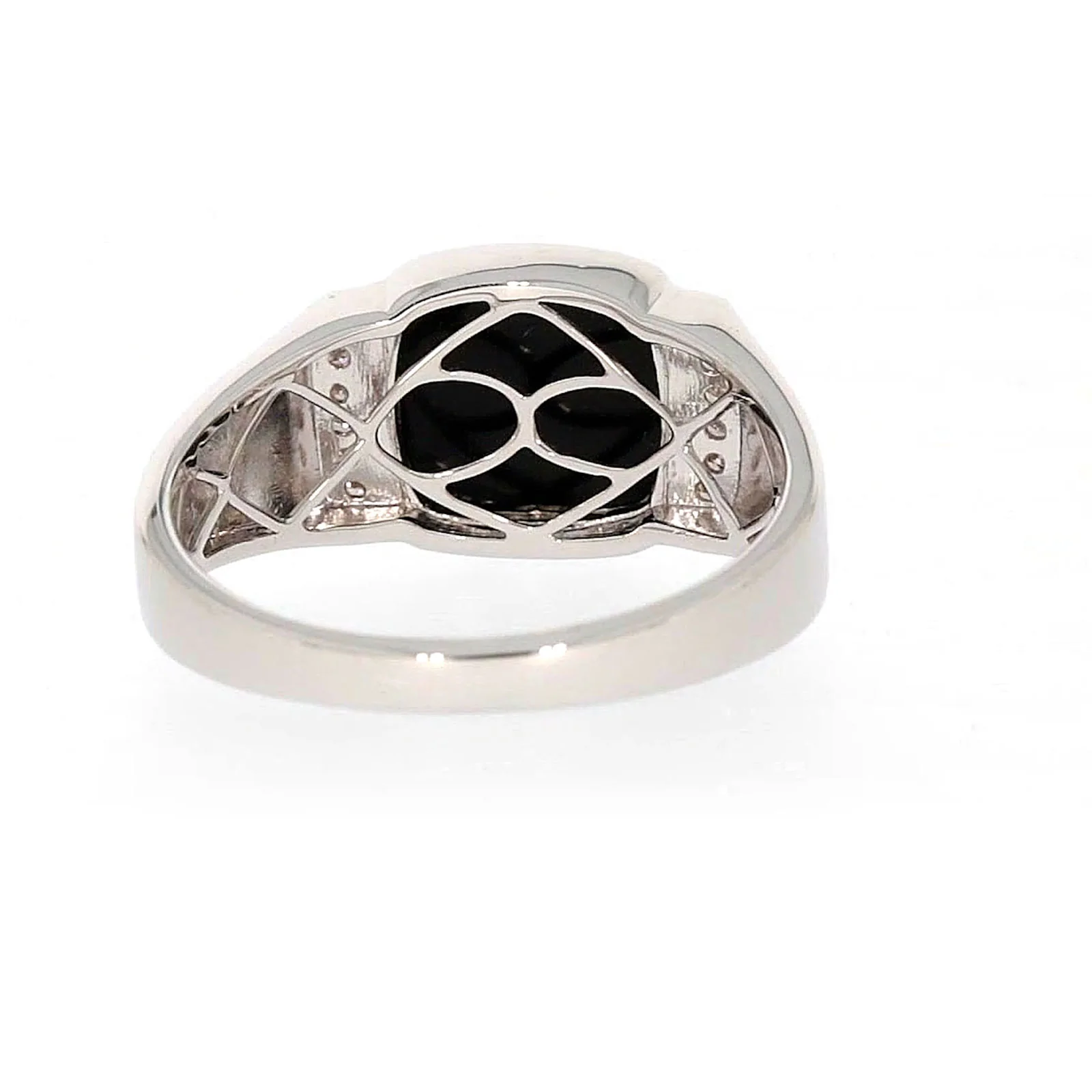 Sterling Silver 0.06 CARAT tw of Diamonds & Black Onyx Mens Ring - Image 40