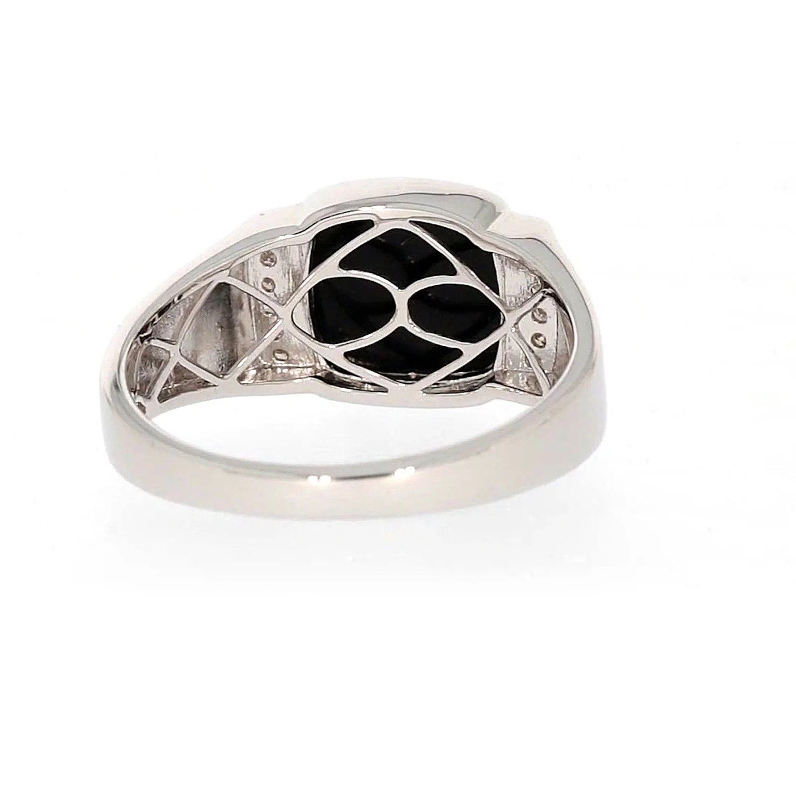 Sterling Silver 0.06 CARAT tw of Diamonds & Black Onyx Mens Ring - Image 41