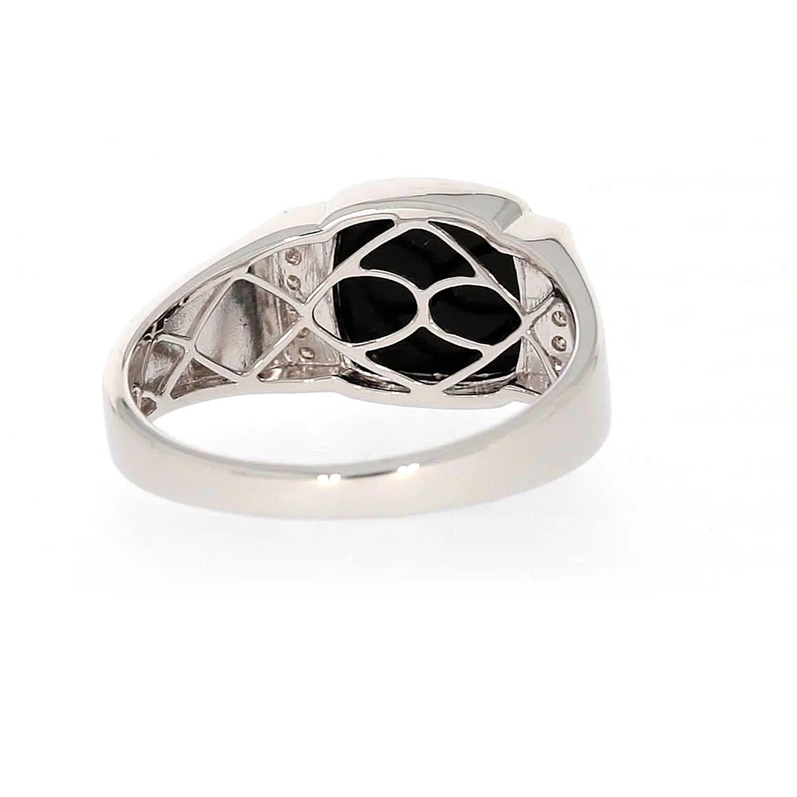 Sterling Silver 0.06 CARAT tw of Diamonds & Black Onyx Mens Ring - Image 42