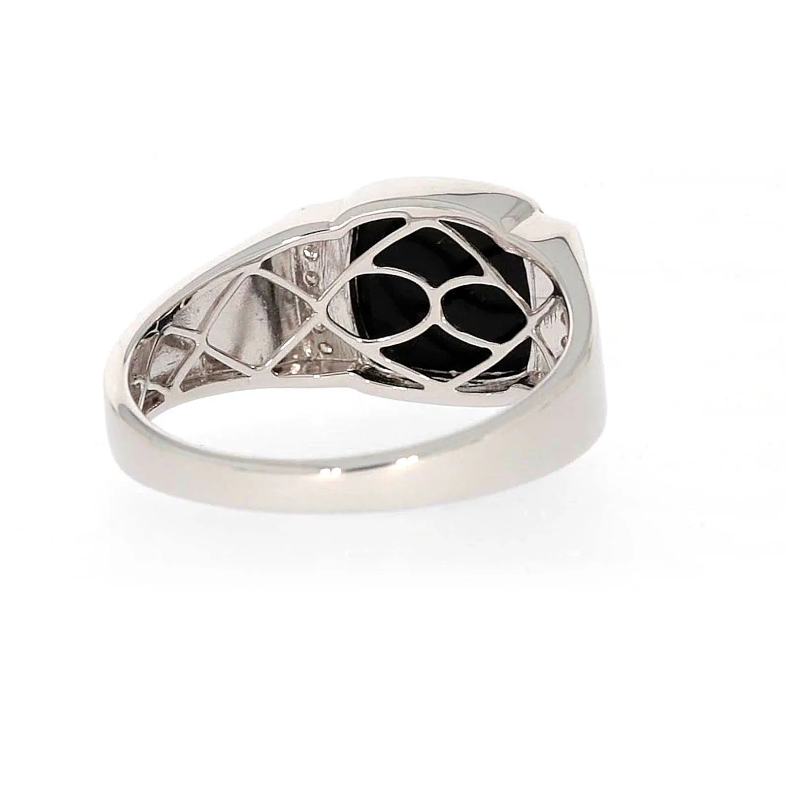 Sterling Silver 0.06 CARAT tw of Diamonds & Black Onyx Mens Ring - Image 43