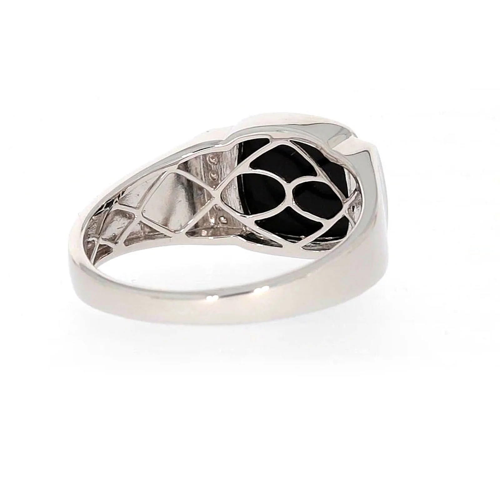 Sterling Silver 0.06 CARAT tw of Diamonds & Black Onyx Mens Ring - Image 44