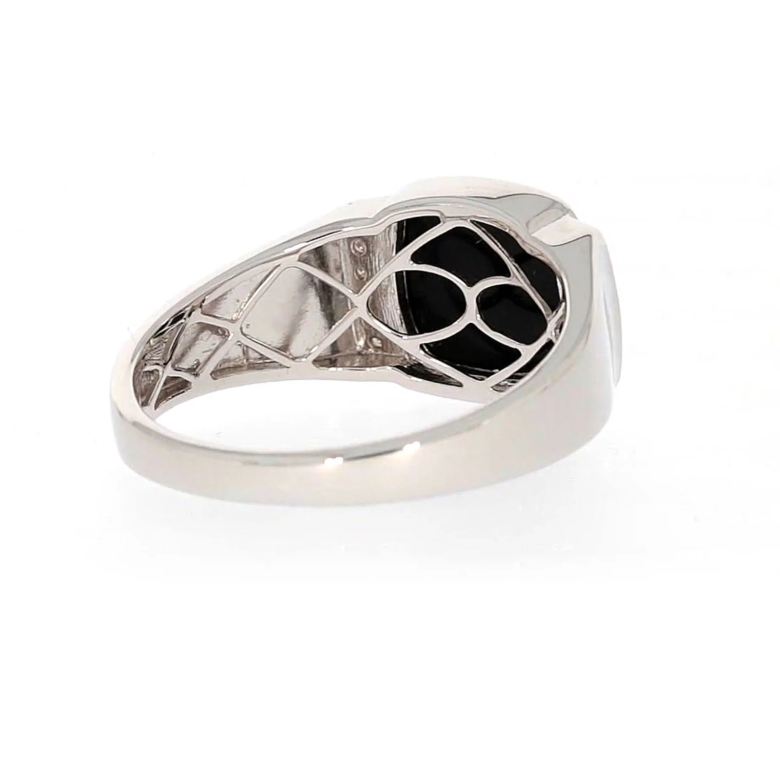 Sterling Silver 0.06 CARAT tw of Diamonds & Black Onyx Mens Ring - Image 45