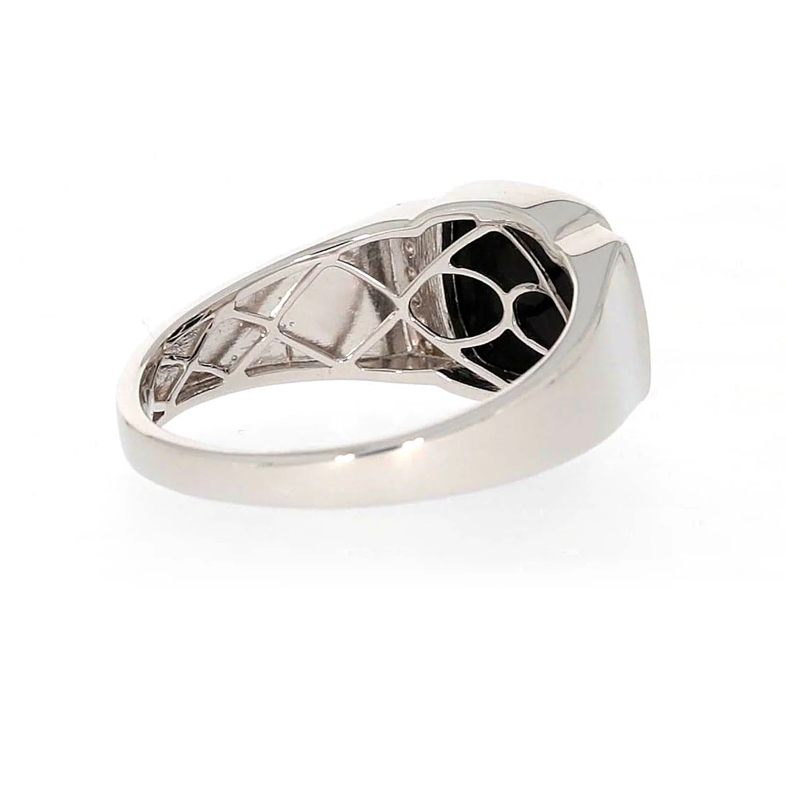 Sterling Silver 0.06 CARAT tw of Diamonds & Black Onyx Mens Ring - Image 47
