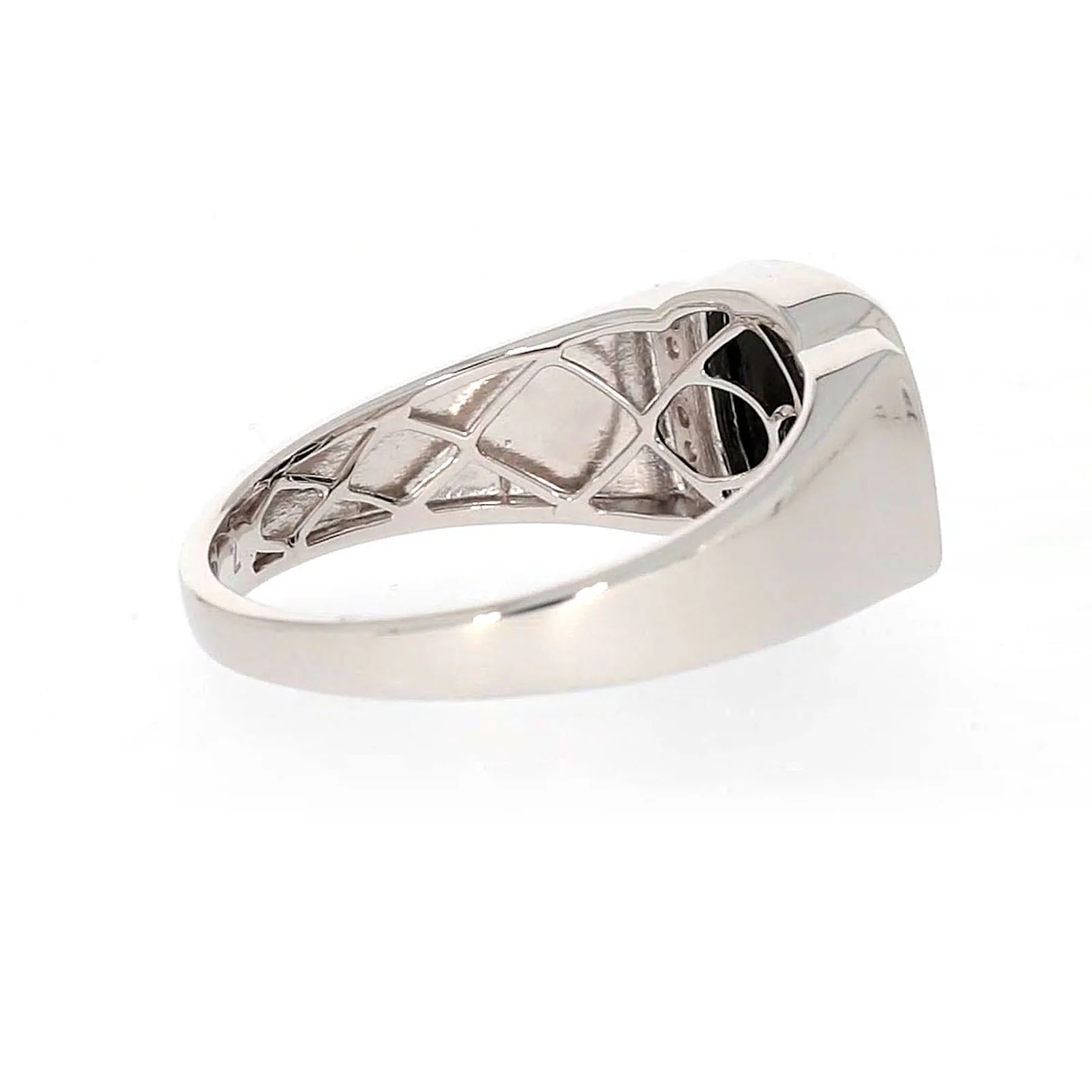 Sterling Silver 0.06 CARAT tw of Diamonds & Black Onyx Mens Ring - Image 50