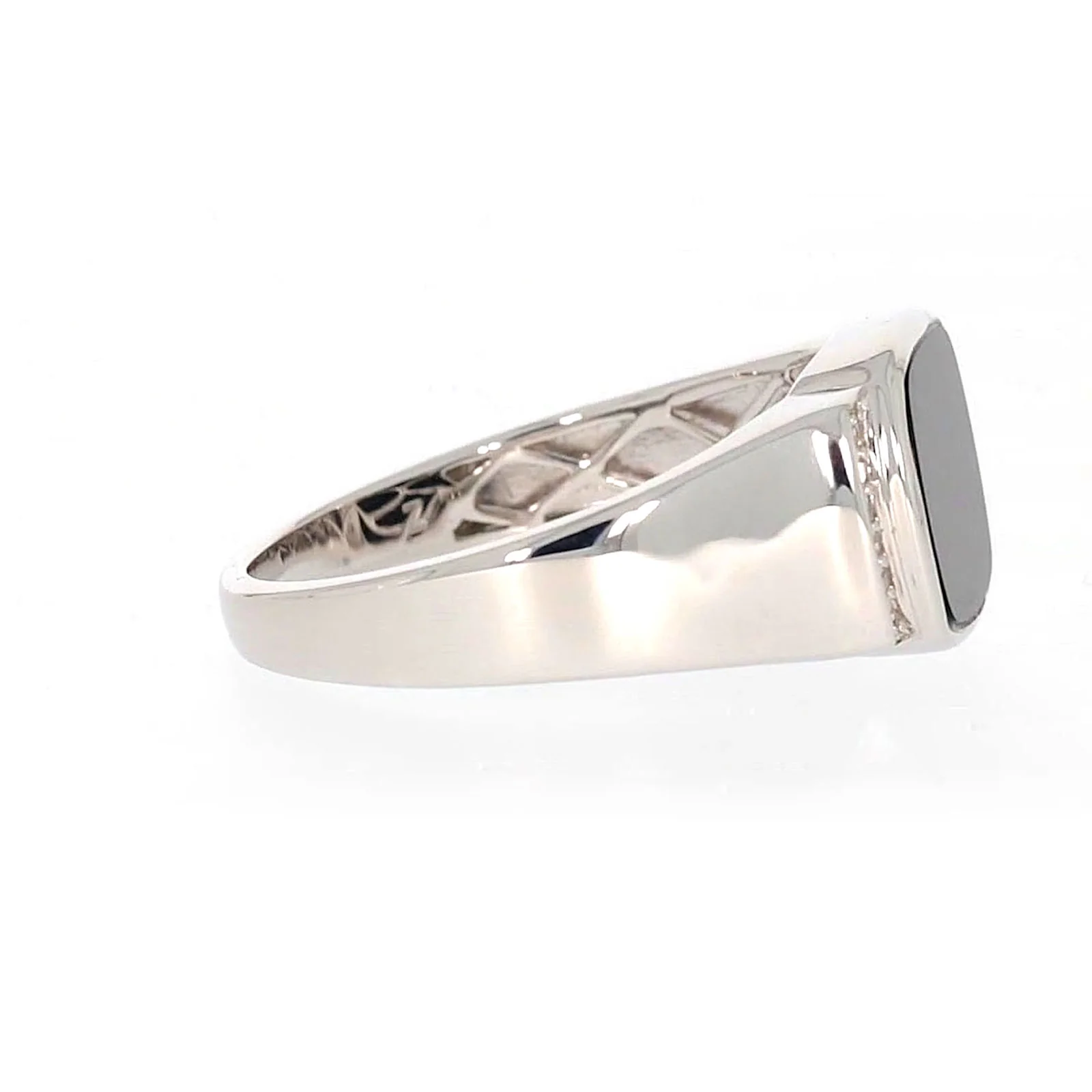 Sterling Silver 0.06 CARAT tw of Diamonds & Black Onyx Mens Ring - Image 59