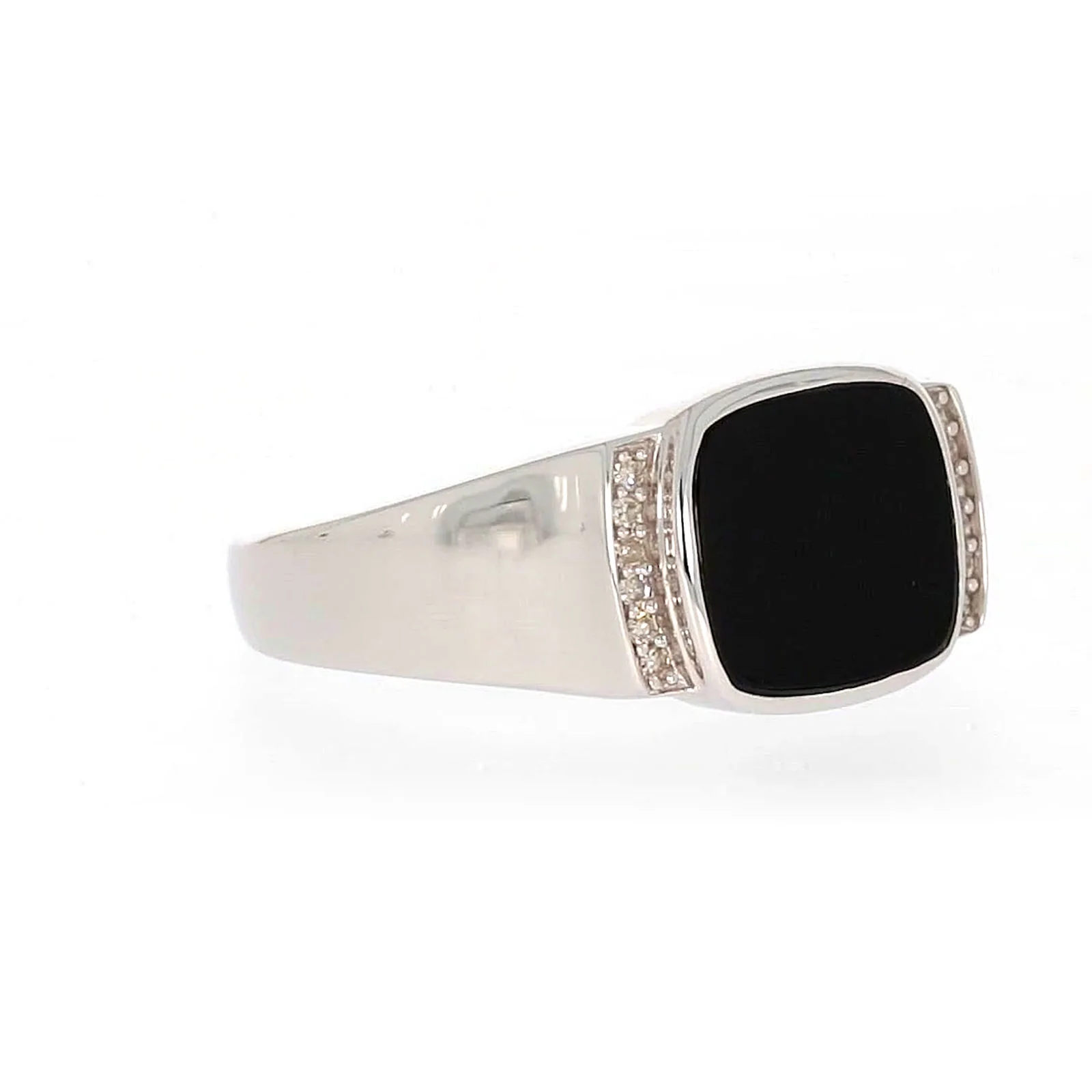 Sterling Silver 0.06 CARAT tw of Diamonds & Black Onyx Mens Ring - Image 68