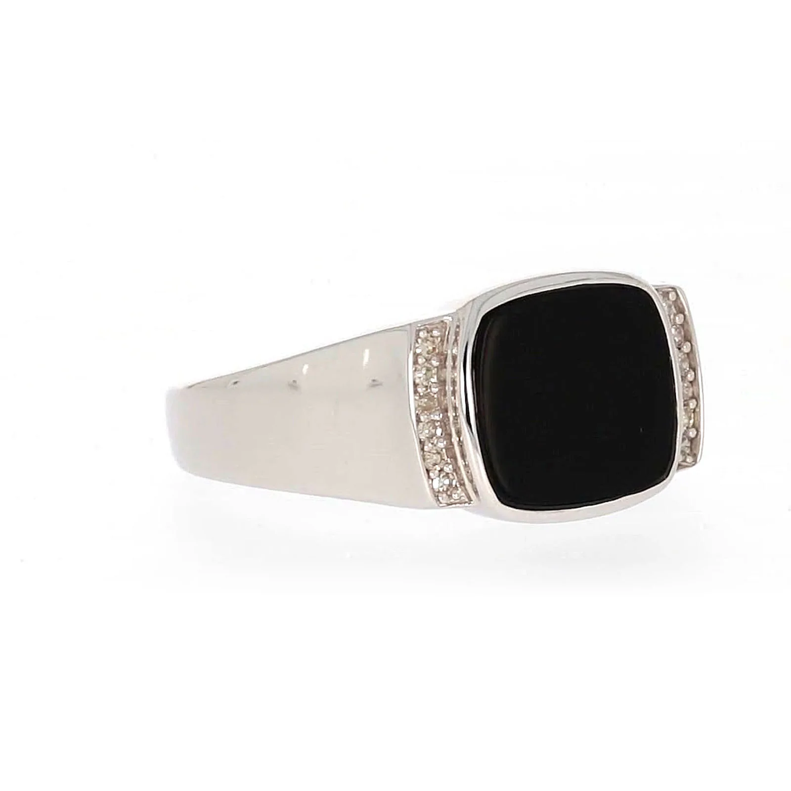 Sterling Silver 0.06 CARAT tw of Diamonds & Black Onyx Mens Ring - Image 69