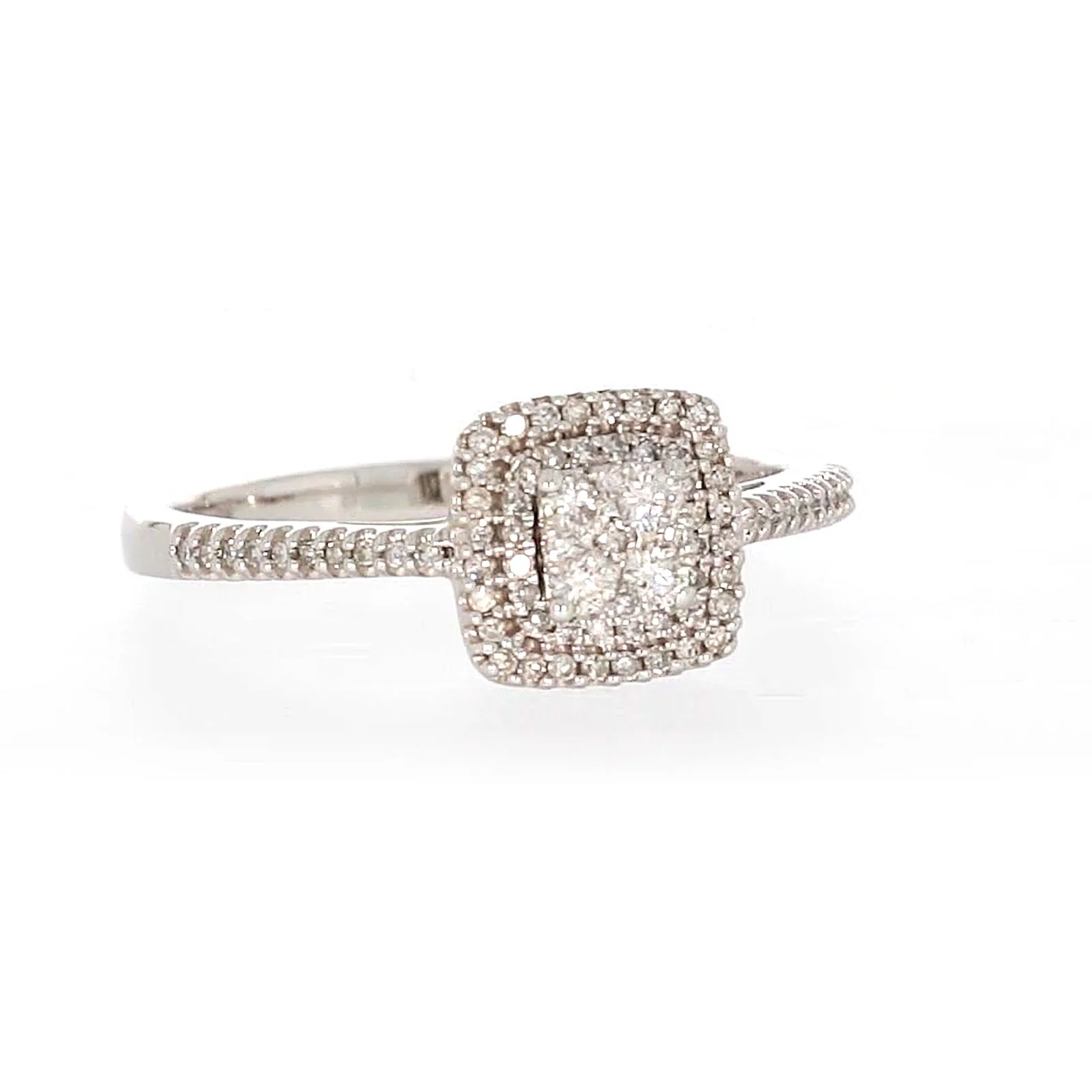 London 9ct White Gold Round Brilliant Cut with 1/3 CARAT tw of Diamonds Ring - Image 71
