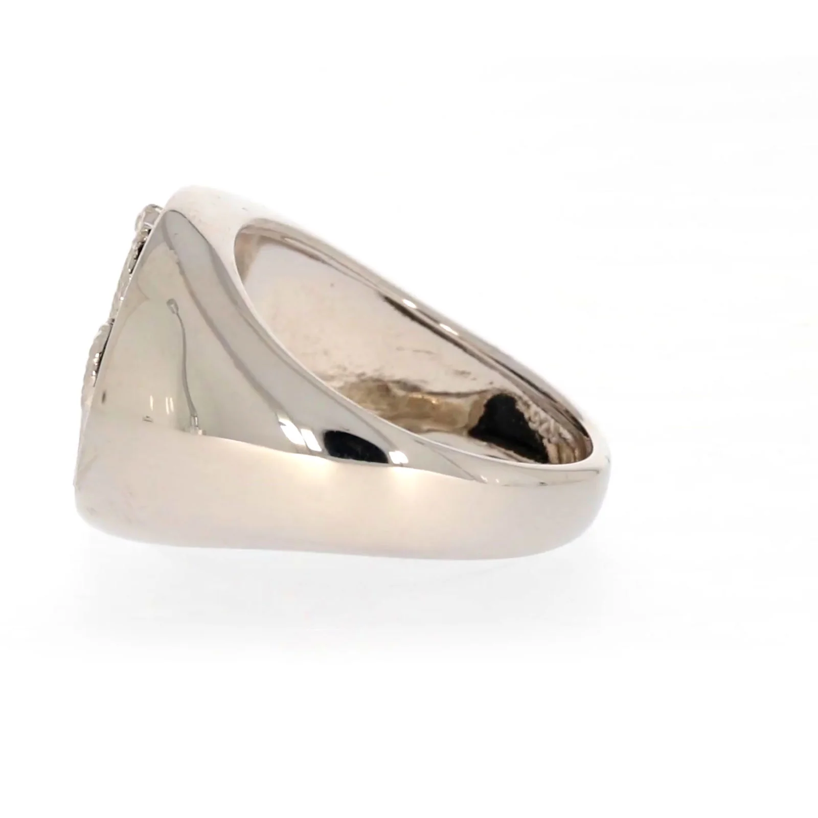 Sterling Silver Cubic Zirconia & Black Onyx Dragon Signet Mens Ring - Image 23