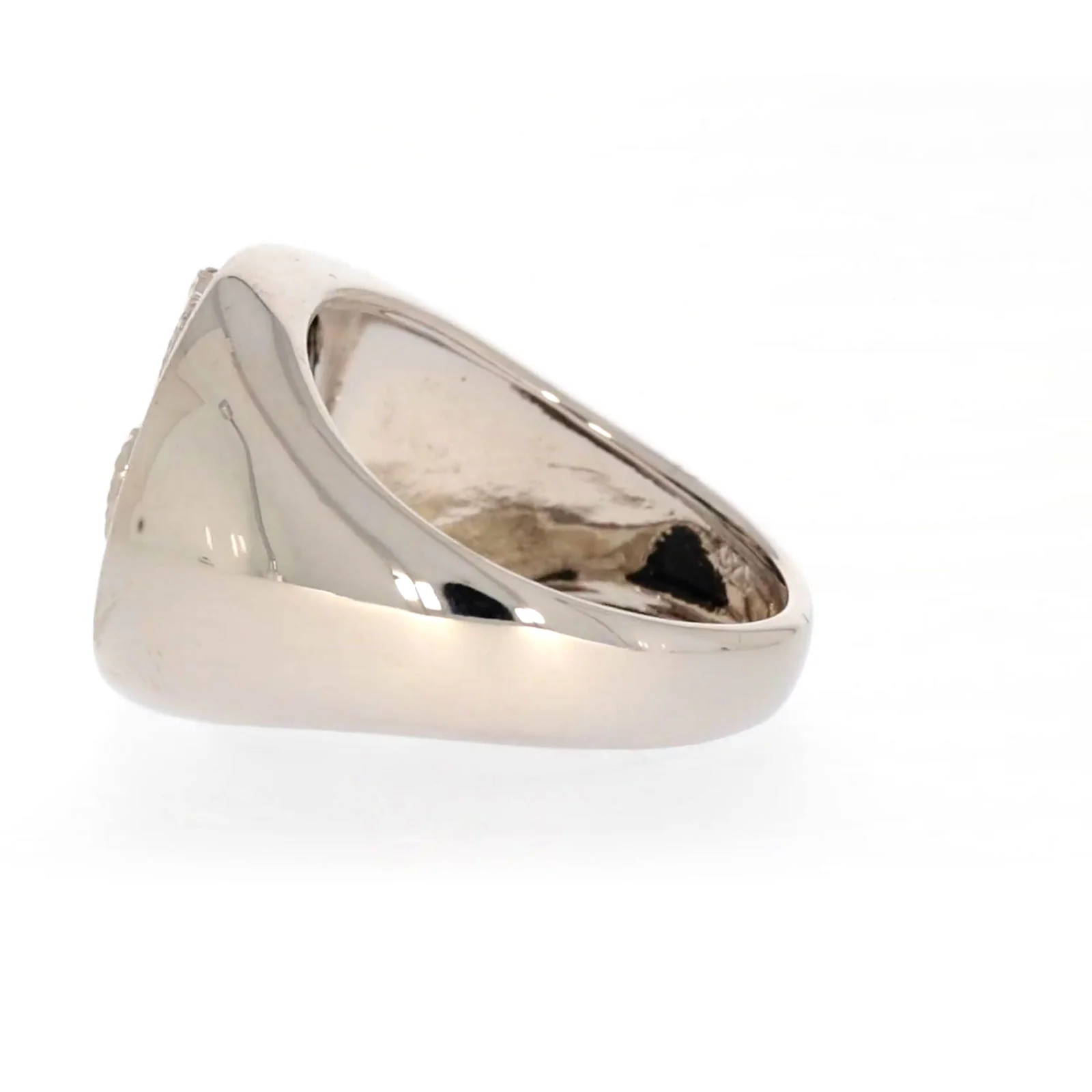 Sterling Silver Cubic Zirconia & Black Onyx Dragon Signet Mens Ring - Image 24