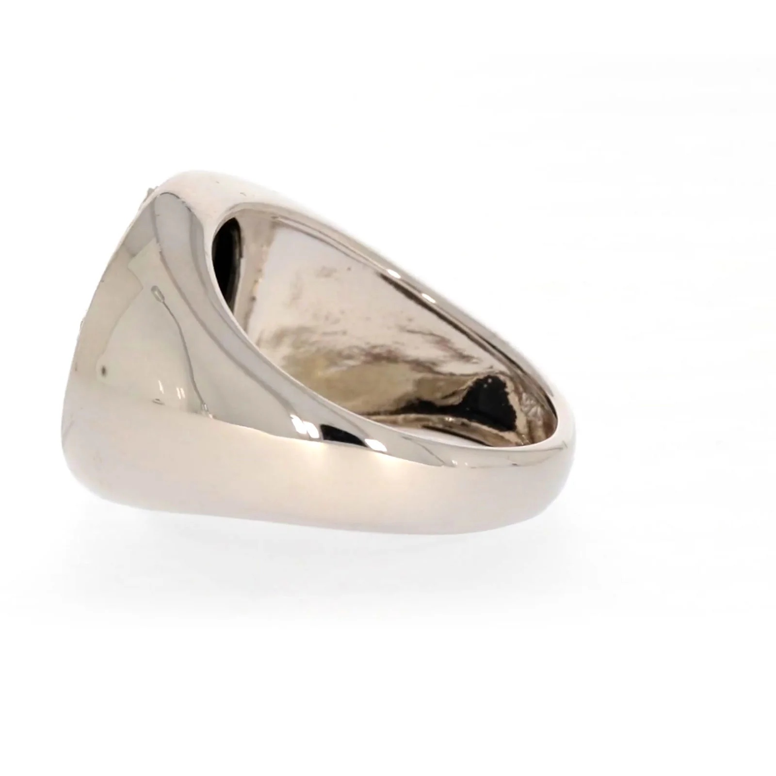 Sterling Silver Cubic Zirconia & Black Onyx Dragon Signet Mens Ring - Image 25