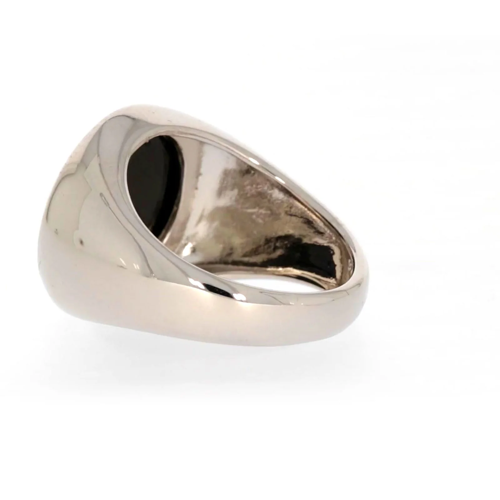 Sterling Silver Cubic Zirconia & Black Onyx Dragon Signet Mens Ring - Image 28