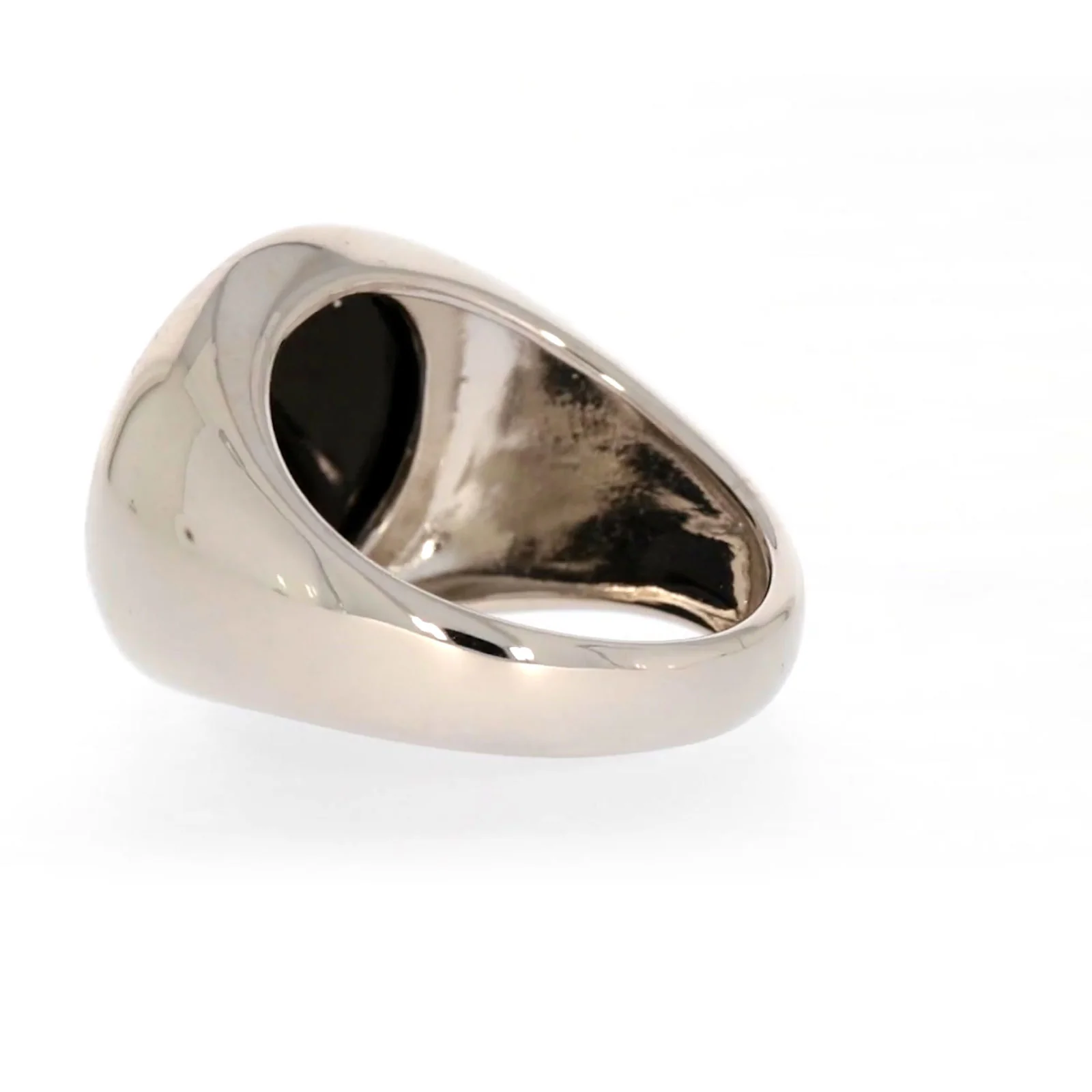 Sterling Silver Cubic Zirconia & Black Onyx Dragon Signet Mens Ring - Image 29