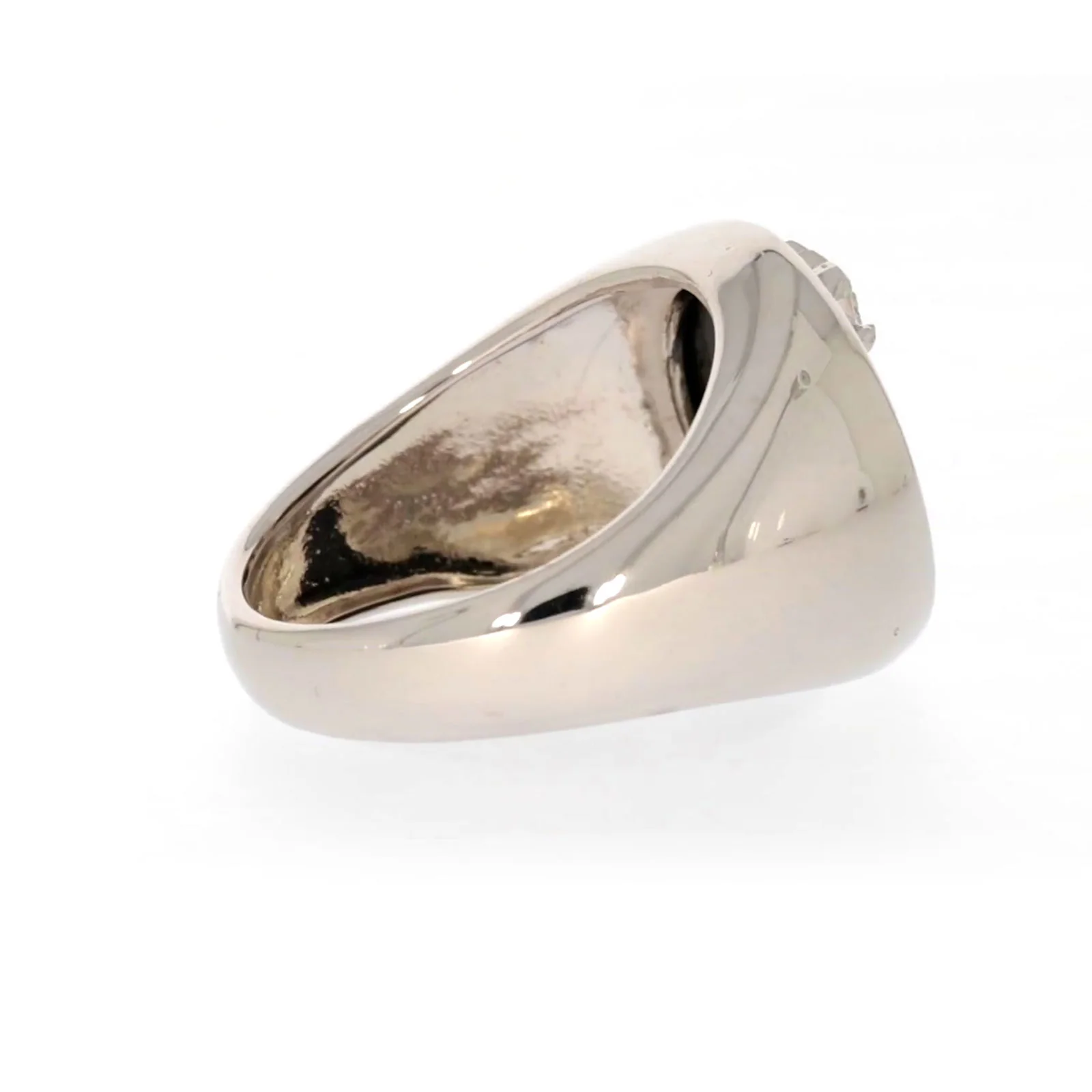 Sterling Silver Cubic Zirconia & Black Onyx Dragon Signet Mens Ring - Image 52