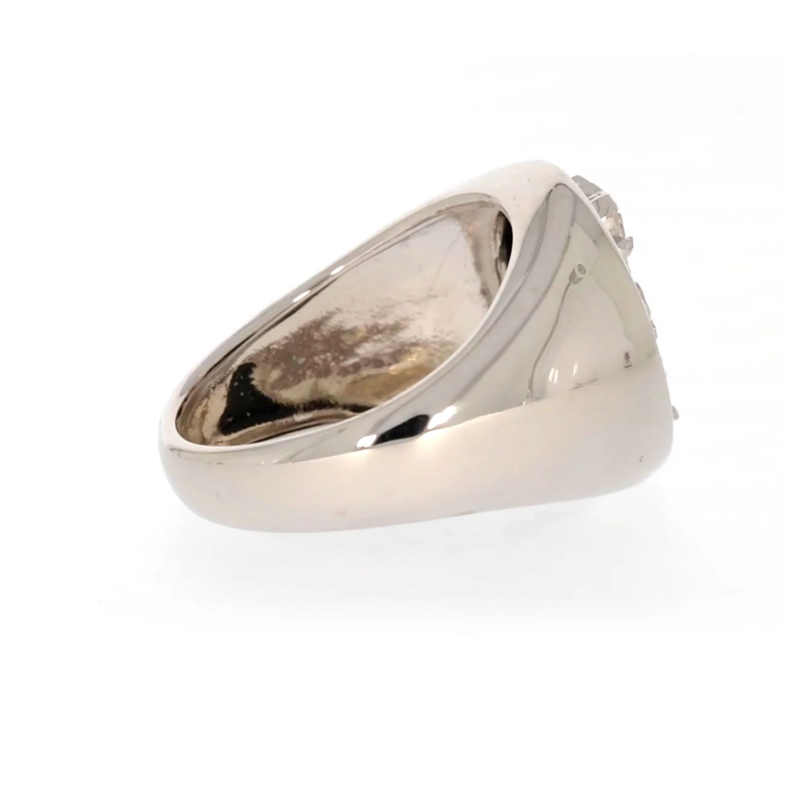 Sterling Silver Cubic Zirconia & Black Onyx Dragon Signet Mens Ring - Image 53