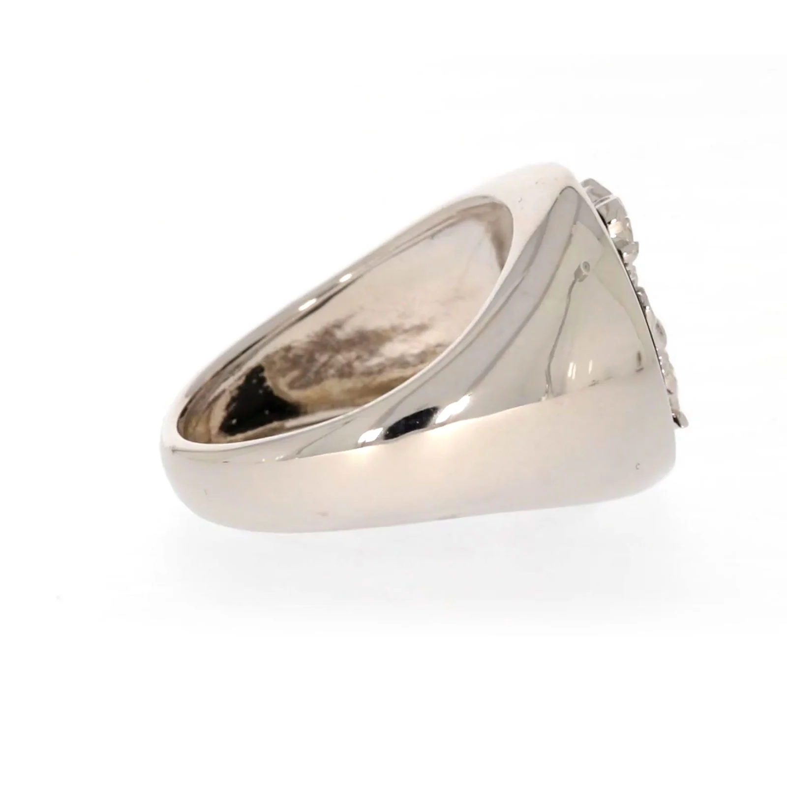 Sterling Silver Cubic Zirconia & Black Onyx Dragon Signet Mens Ring - Image 54