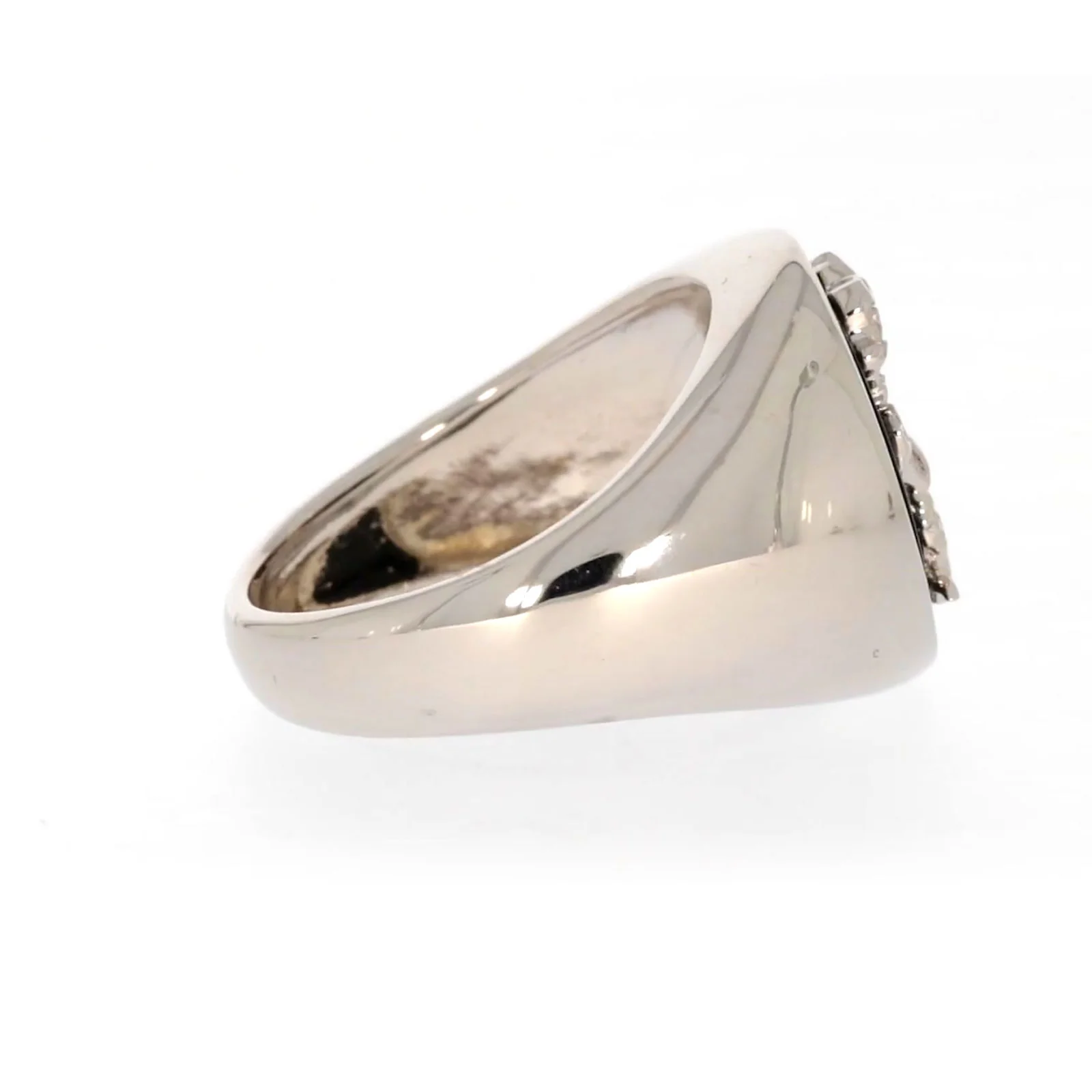 Sterling Silver Cubic Zirconia & Black Onyx Dragon Signet Mens Ring - Image 55