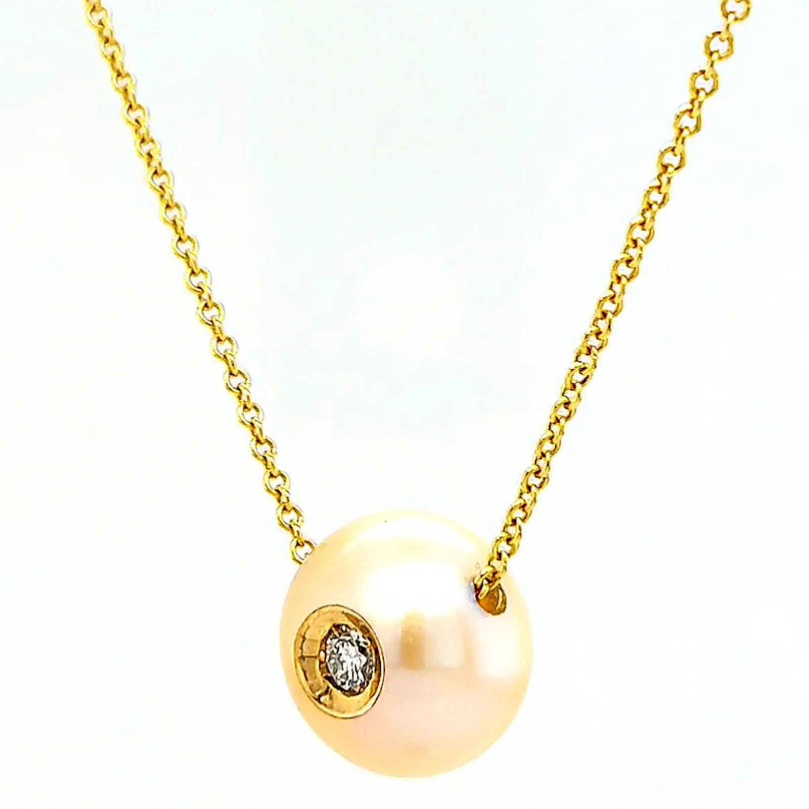 14ct Yellow Gold & Diamond Set Pendant - Image 10