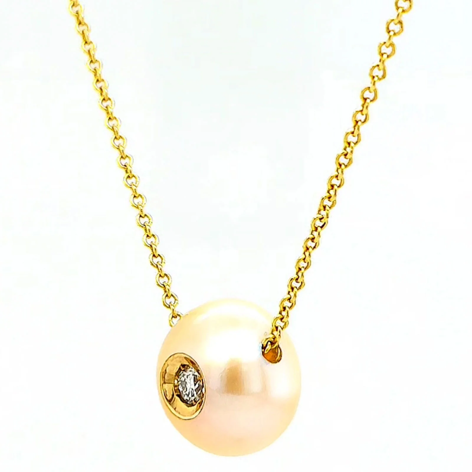14ct Yellow Gold & Diamond Set Pendant - Image 12