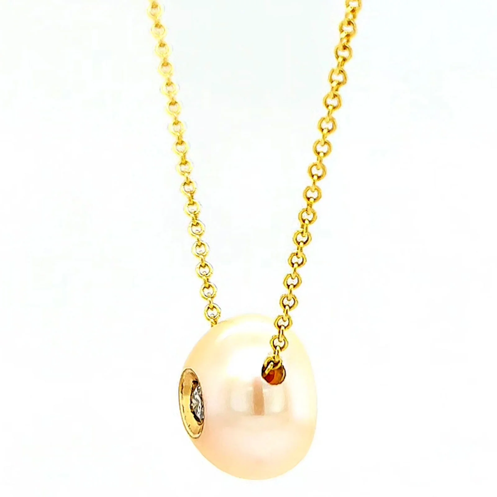 14ct Yellow Gold & Diamond Set Pendant - Image 16