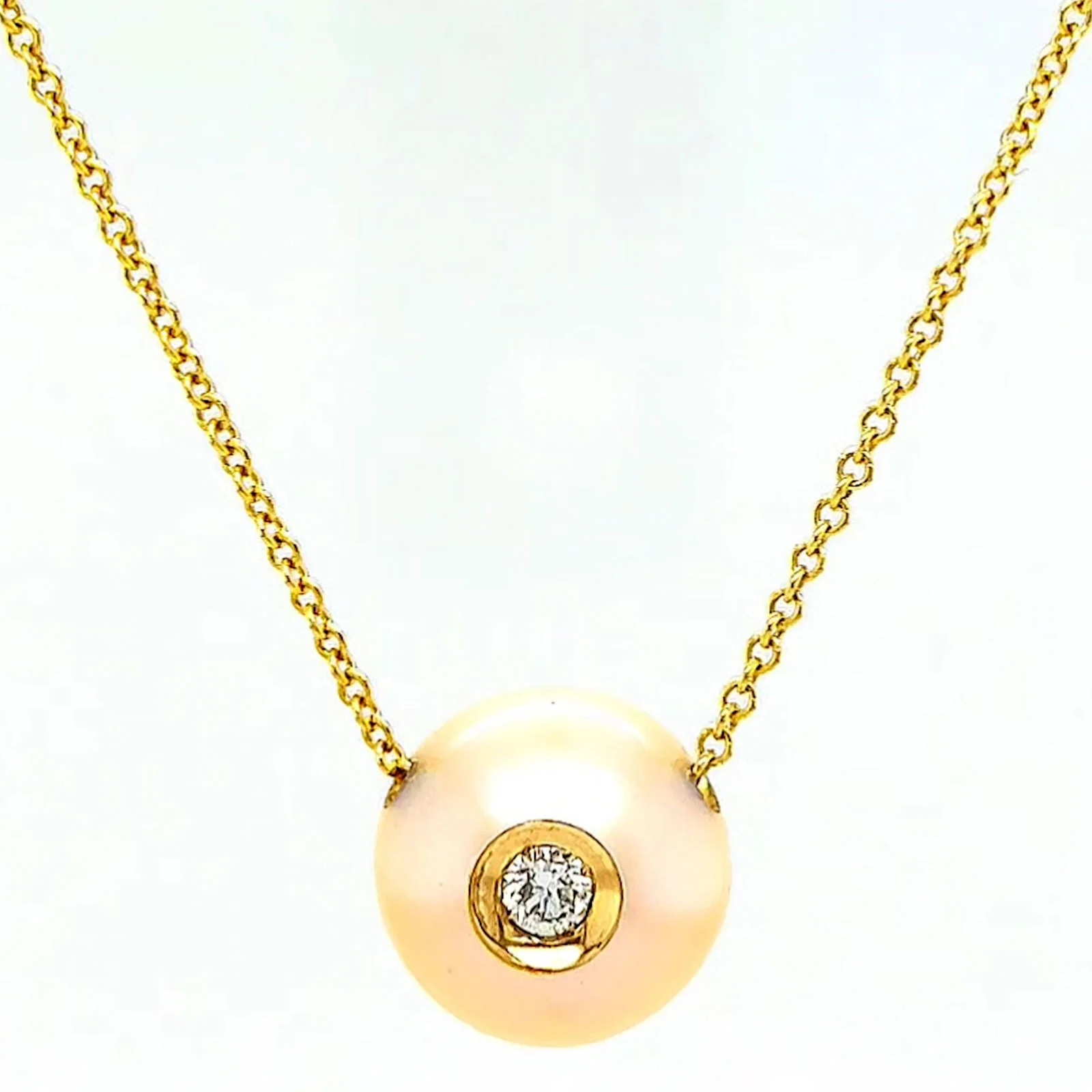 14ct Yellow Gold & Diamond Set Pendant - Image 3