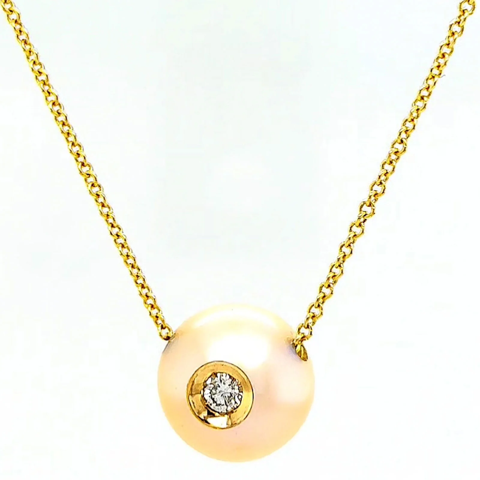 14ct Yellow Gold & Diamond Set Pendant - Image 5