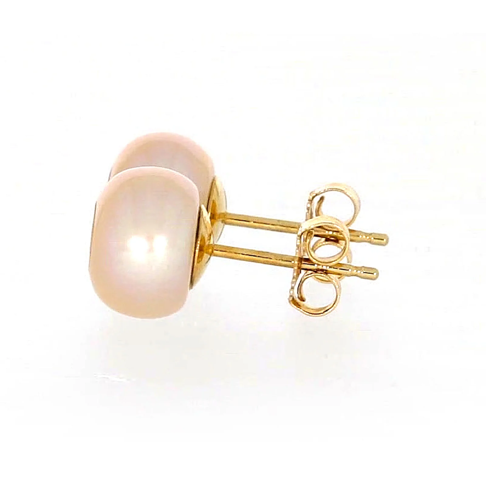 14ct Yellow Gold Freshwater Pearl & Diamond Set Stud Earrings - Image 20