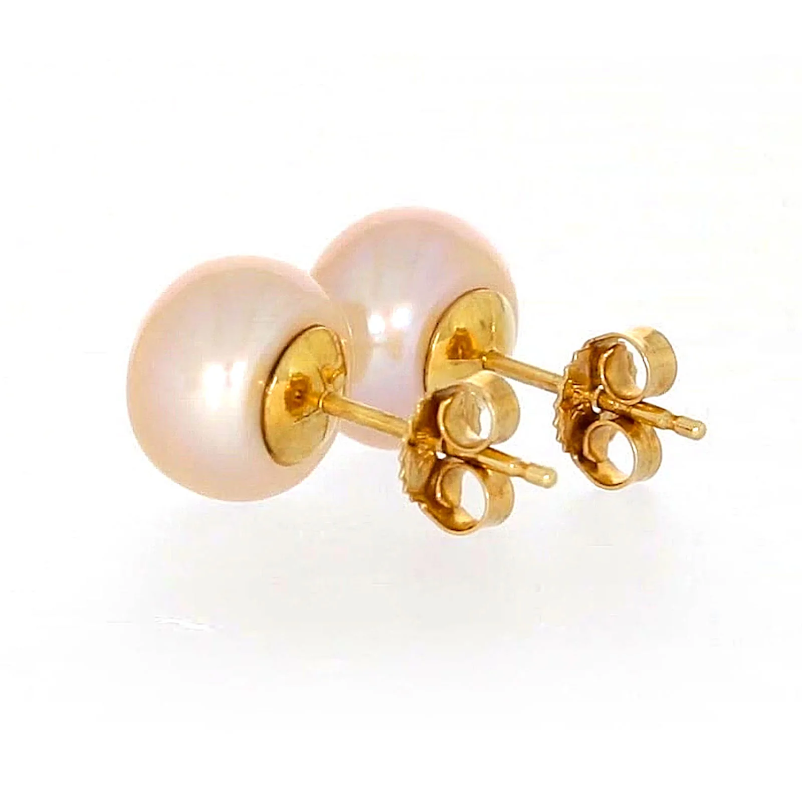 14ct Yellow Gold Freshwater Pearl & Diamond Set Stud Earrings - Image 27