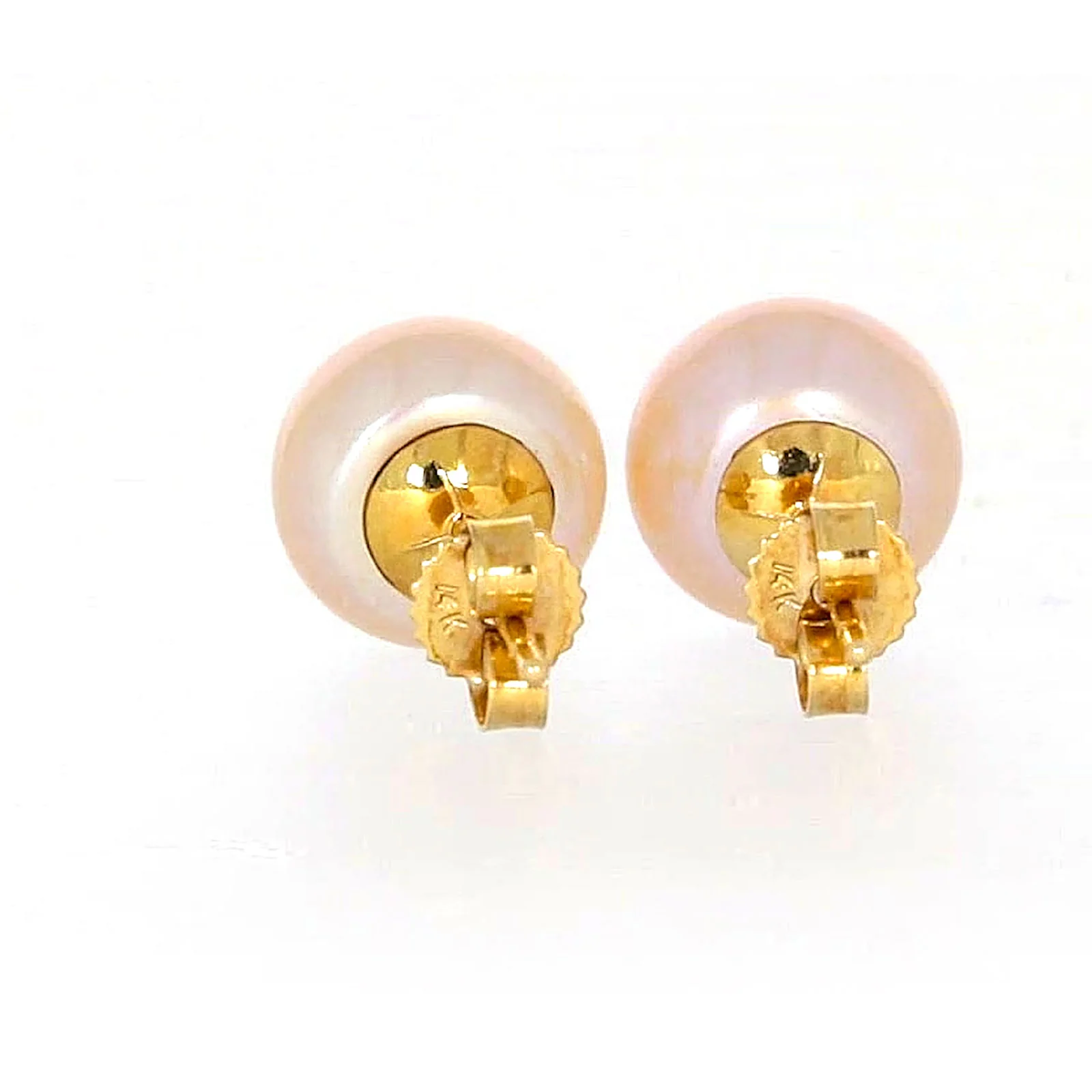 14ct Yellow Gold Freshwater Pearl & Diamond Set Stud Earrings - Image 36