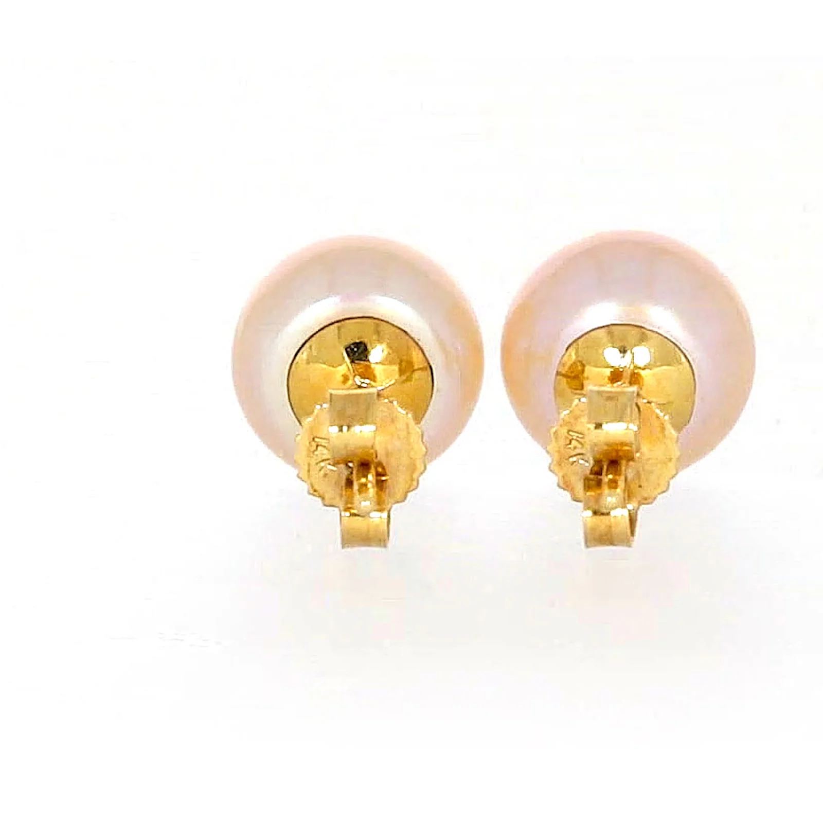 14ct Yellow Gold Freshwater Pearl & Diamond Set Stud Earrings - Image 38