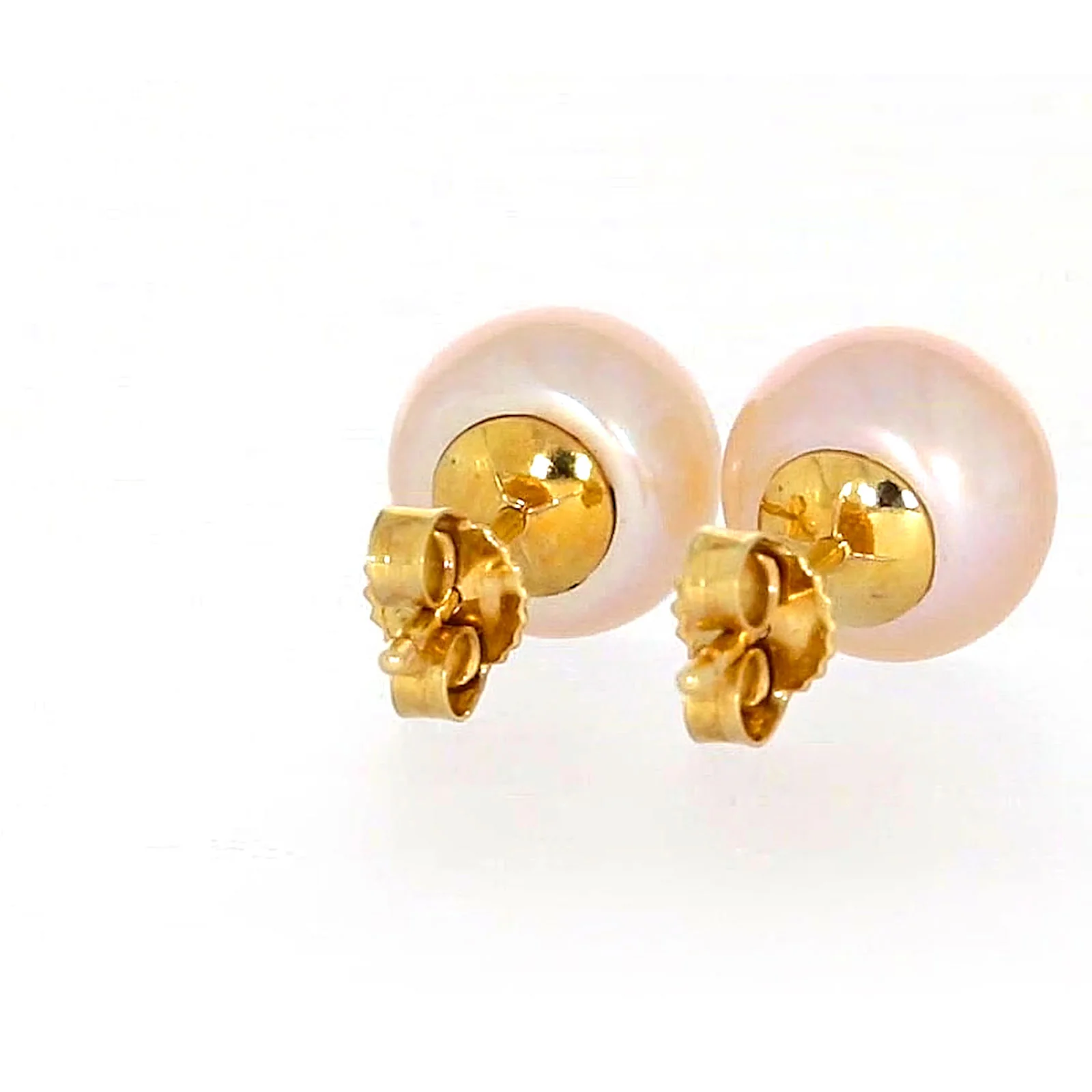 14ct Yellow Gold Freshwater Pearl & Diamond Set Stud Earrings - Image 42