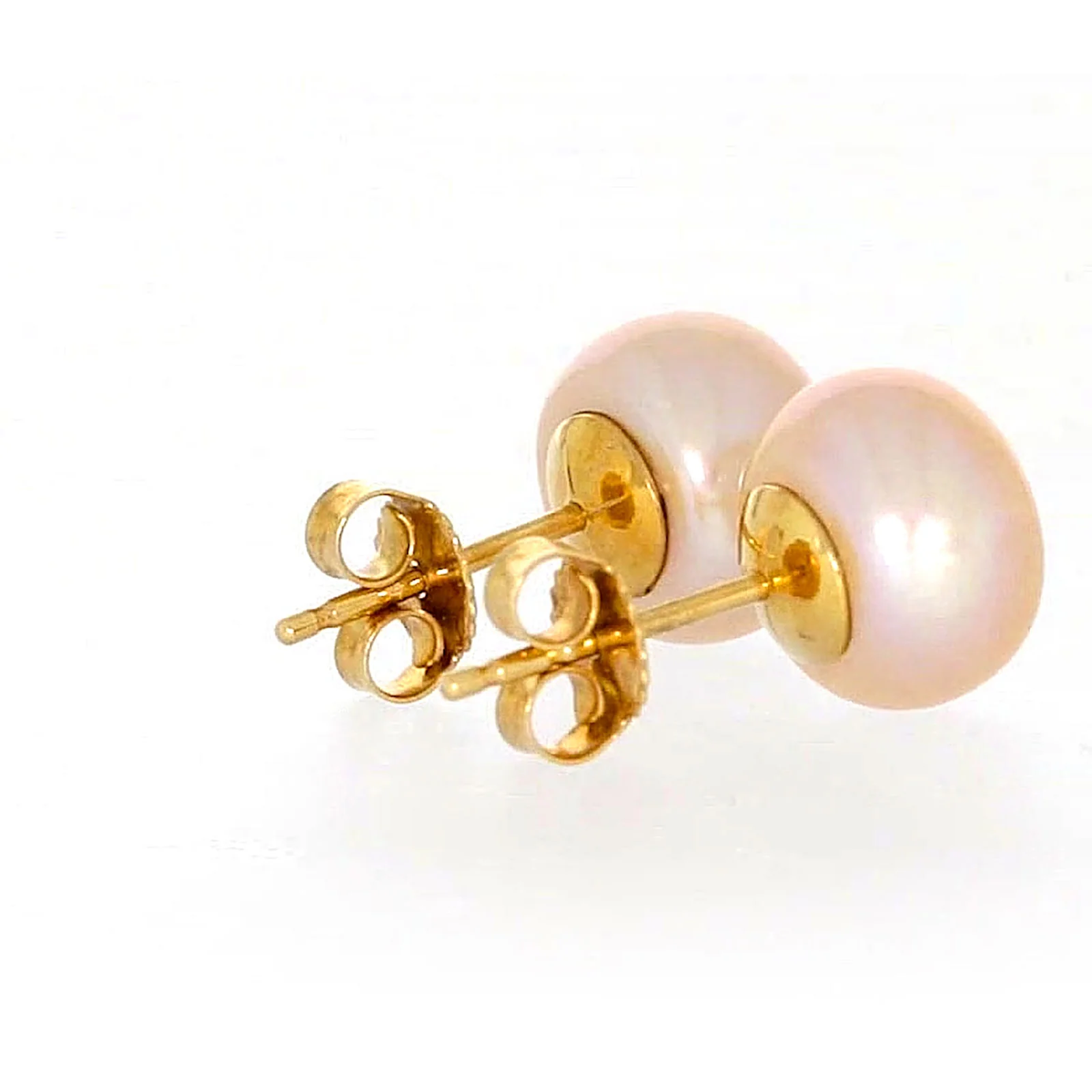 14ct Yellow Gold Freshwater Pearl & Diamond Set Stud Earrings - Image 49