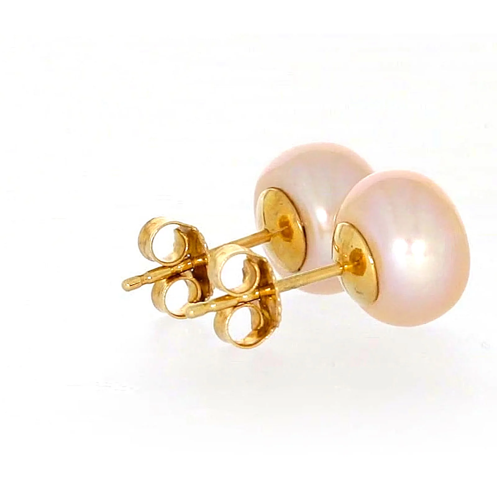 14ct Yellow Gold Freshwater Pearl & Diamond Set Stud Earrings - Image 50