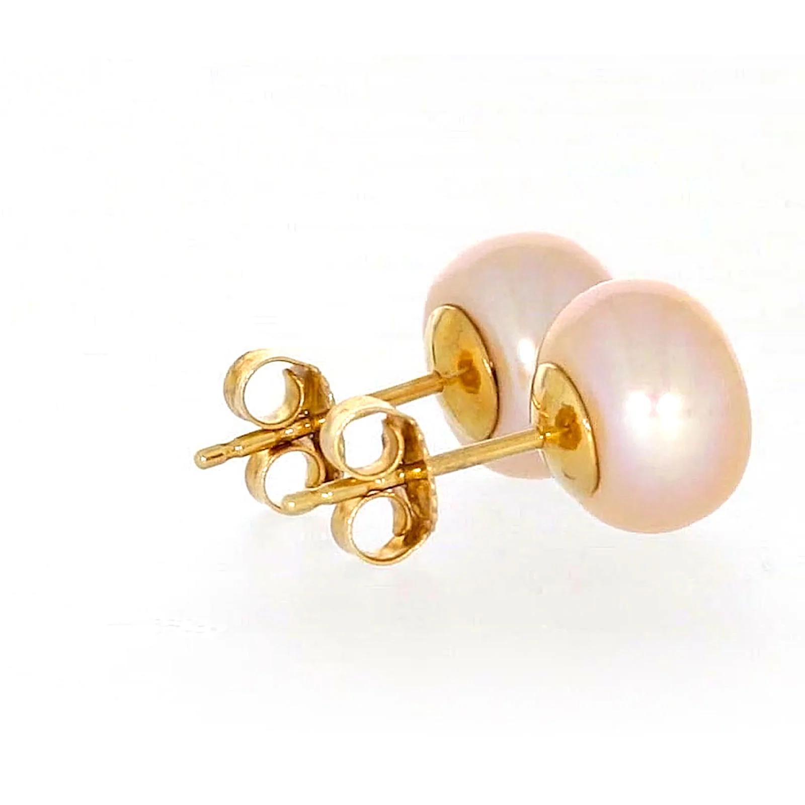14ct Yellow Gold Freshwater Pearl & Diamond Set Stud Earrings - Image 51