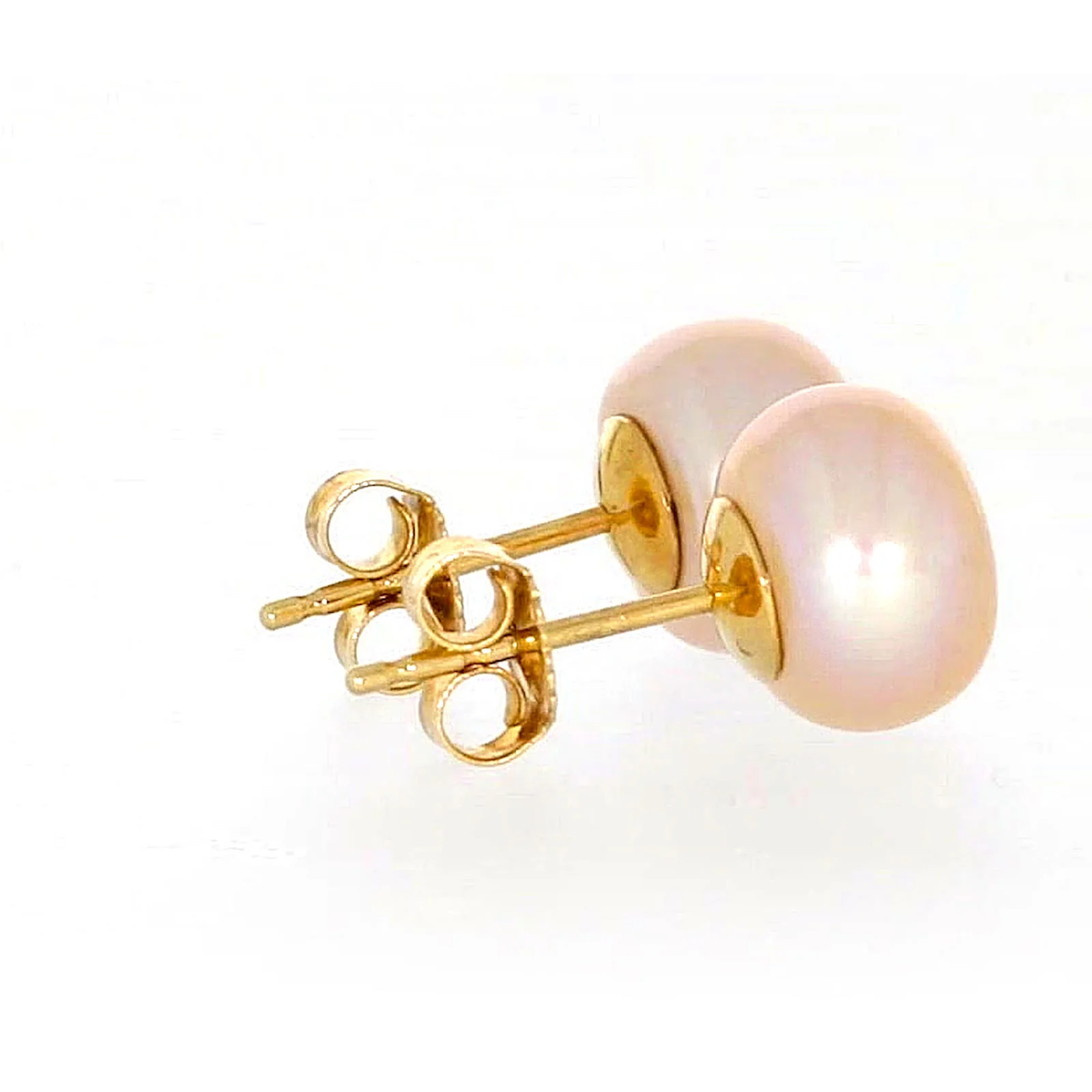 14ct Yellow Gold Freshwater Pearl & Diamond Set Stud Earrings - Image 52