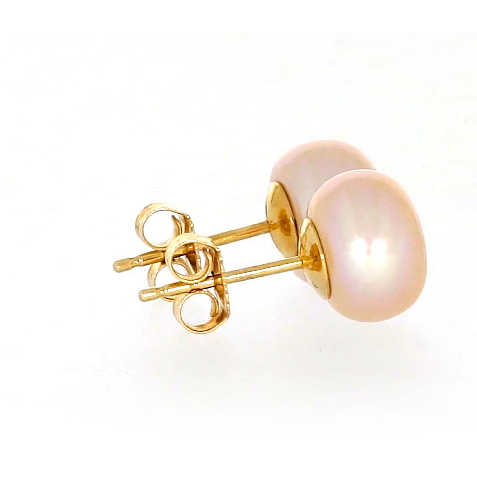 14ct Yellow Gold Freshwater Pearl & Diamond Set Stud Earrings - Image 53